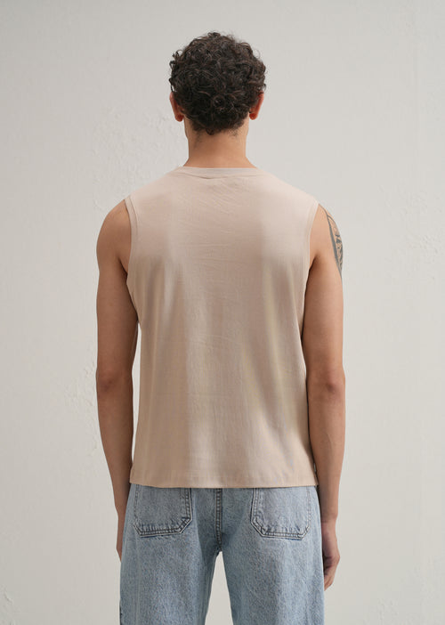 Sand Beige Printed Tank