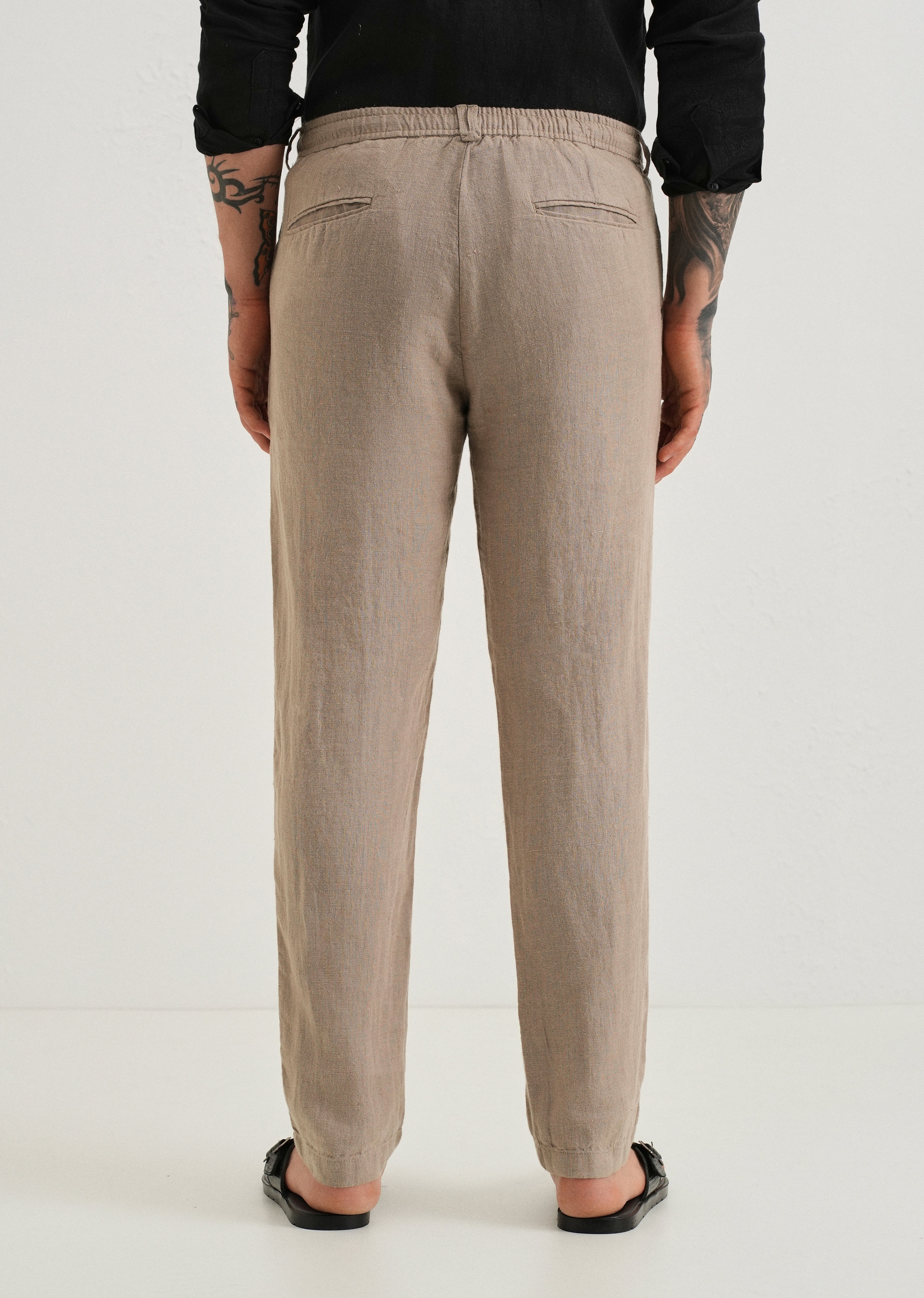 Sand Brown Linen pant
