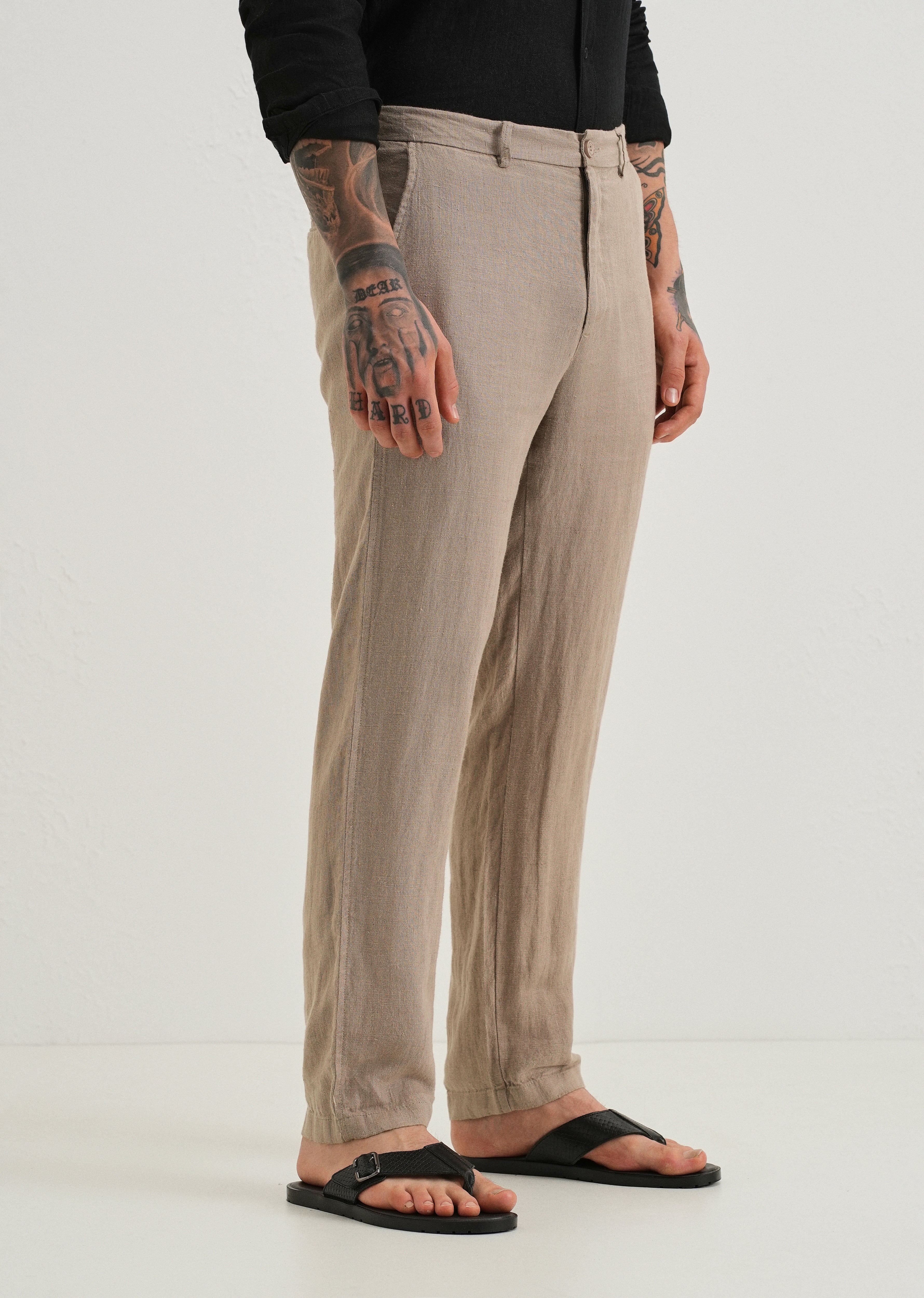 Sand Brown Linen pant