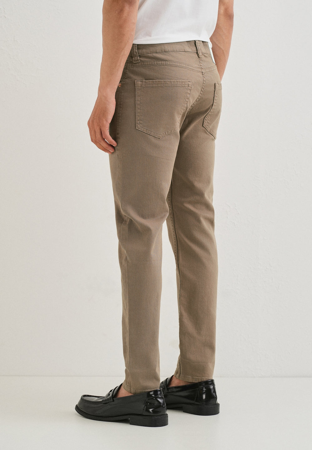 Sand Brown Slim fit Jeans
