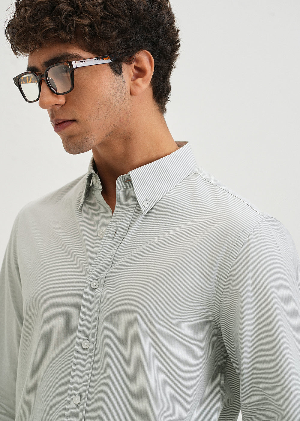 Sapphire Blue Pin Striped Shirt