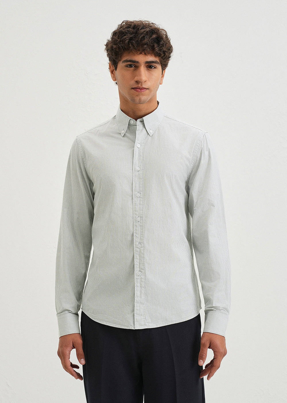 Sapphire Blue Pin Striped Shirt