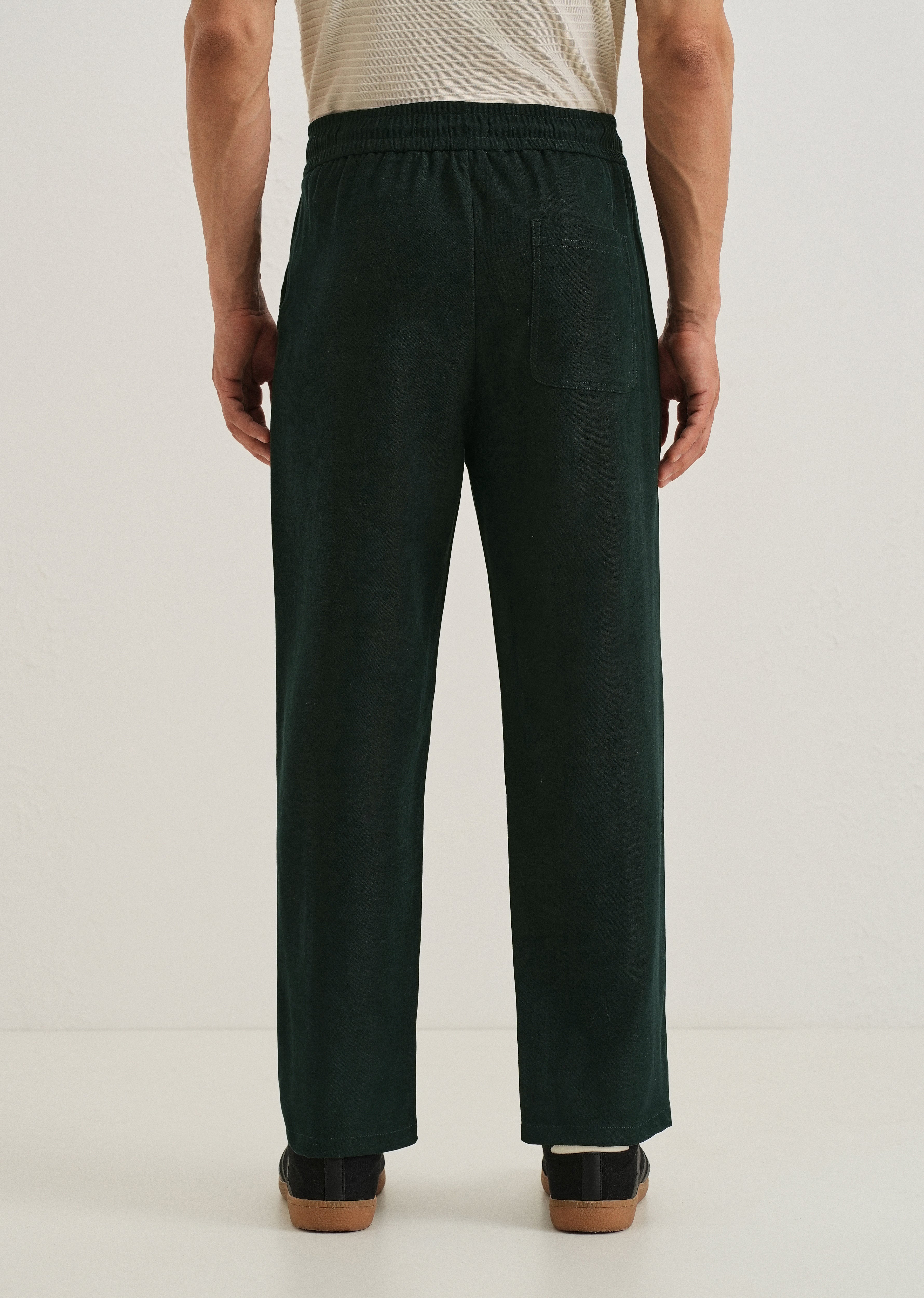 Scarab Green Thin-Corduroy Trousers