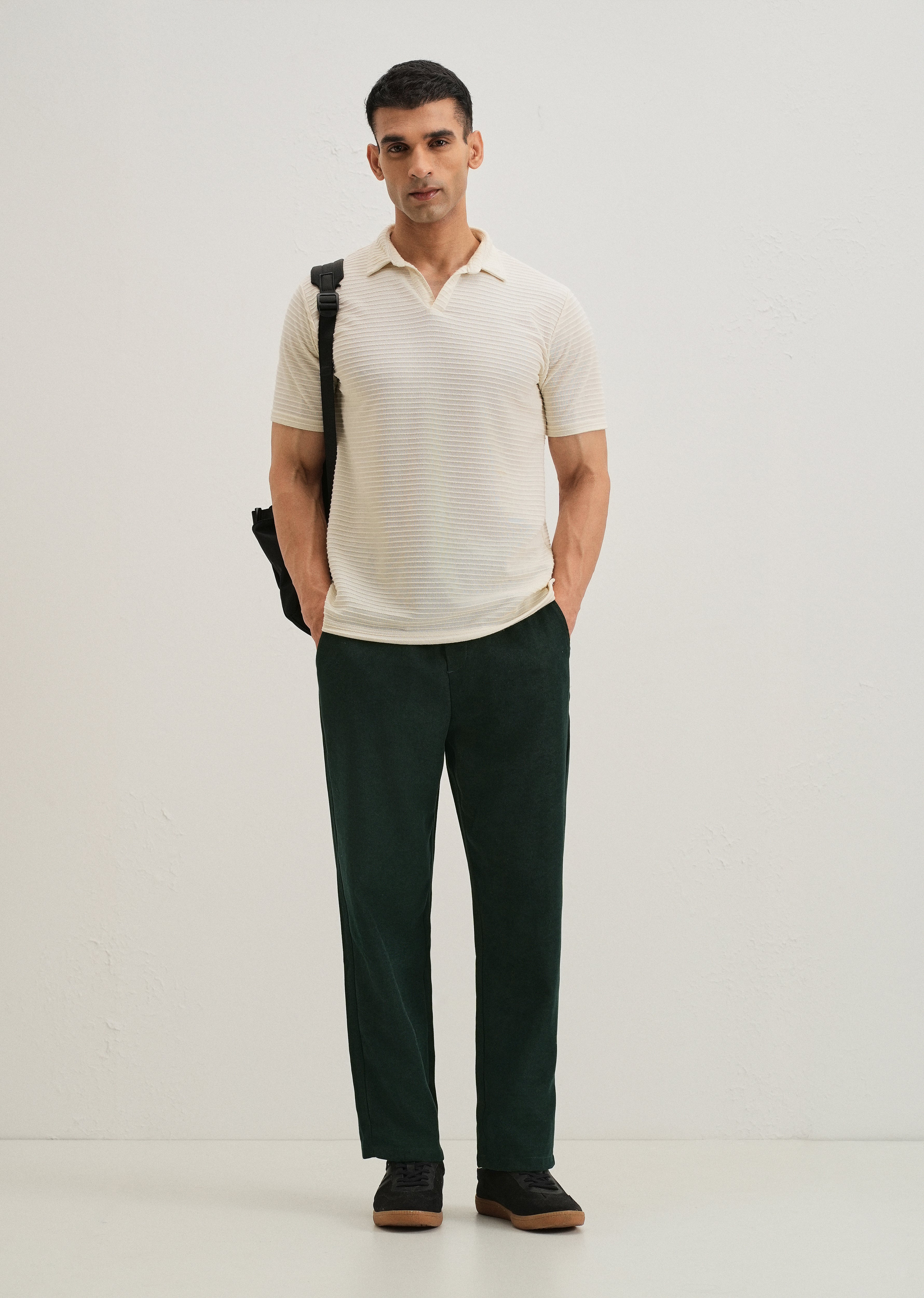Scarab Green Thin-Corduroy Trousers