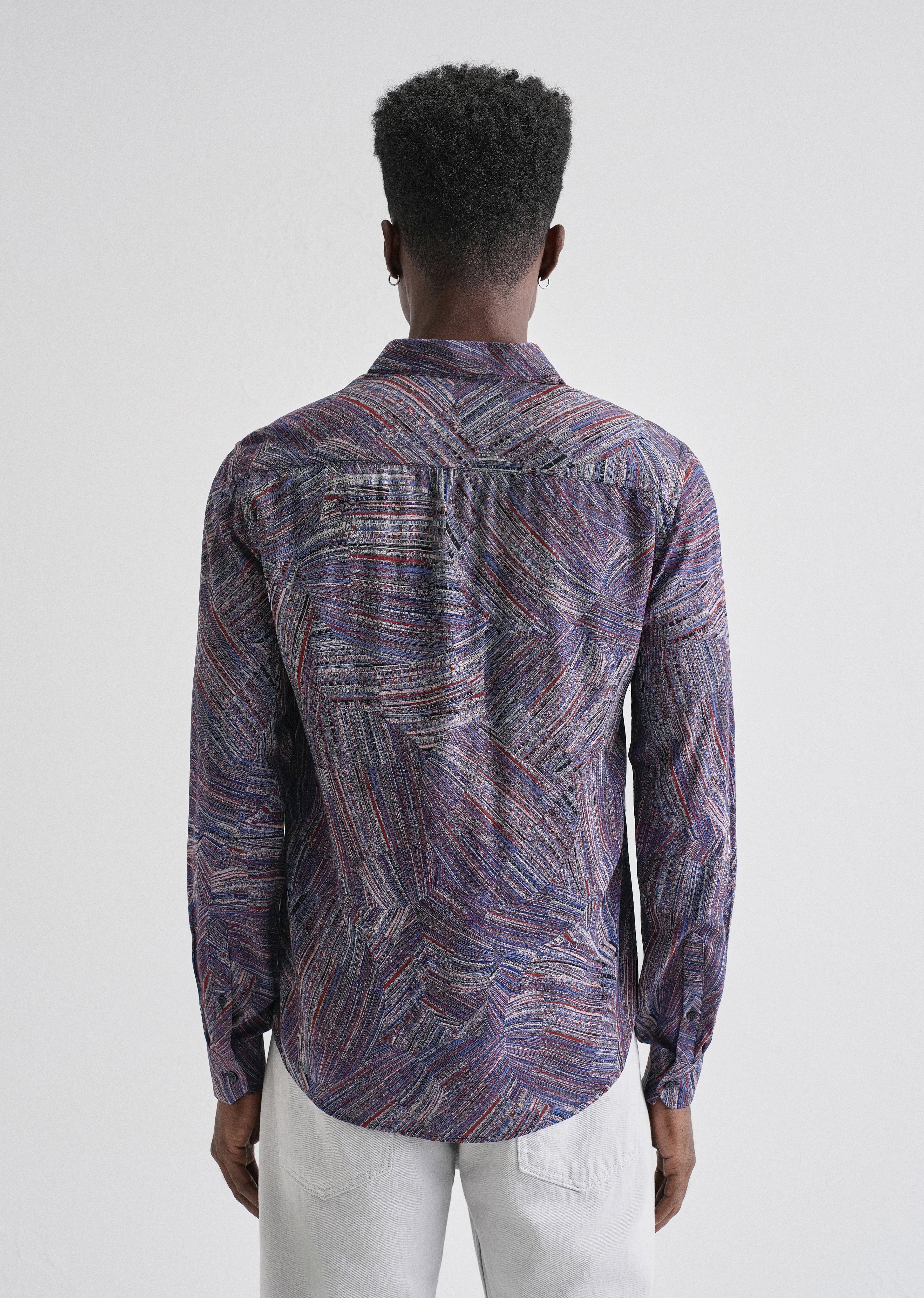 Serene Strokes Violet Feather Shirt
