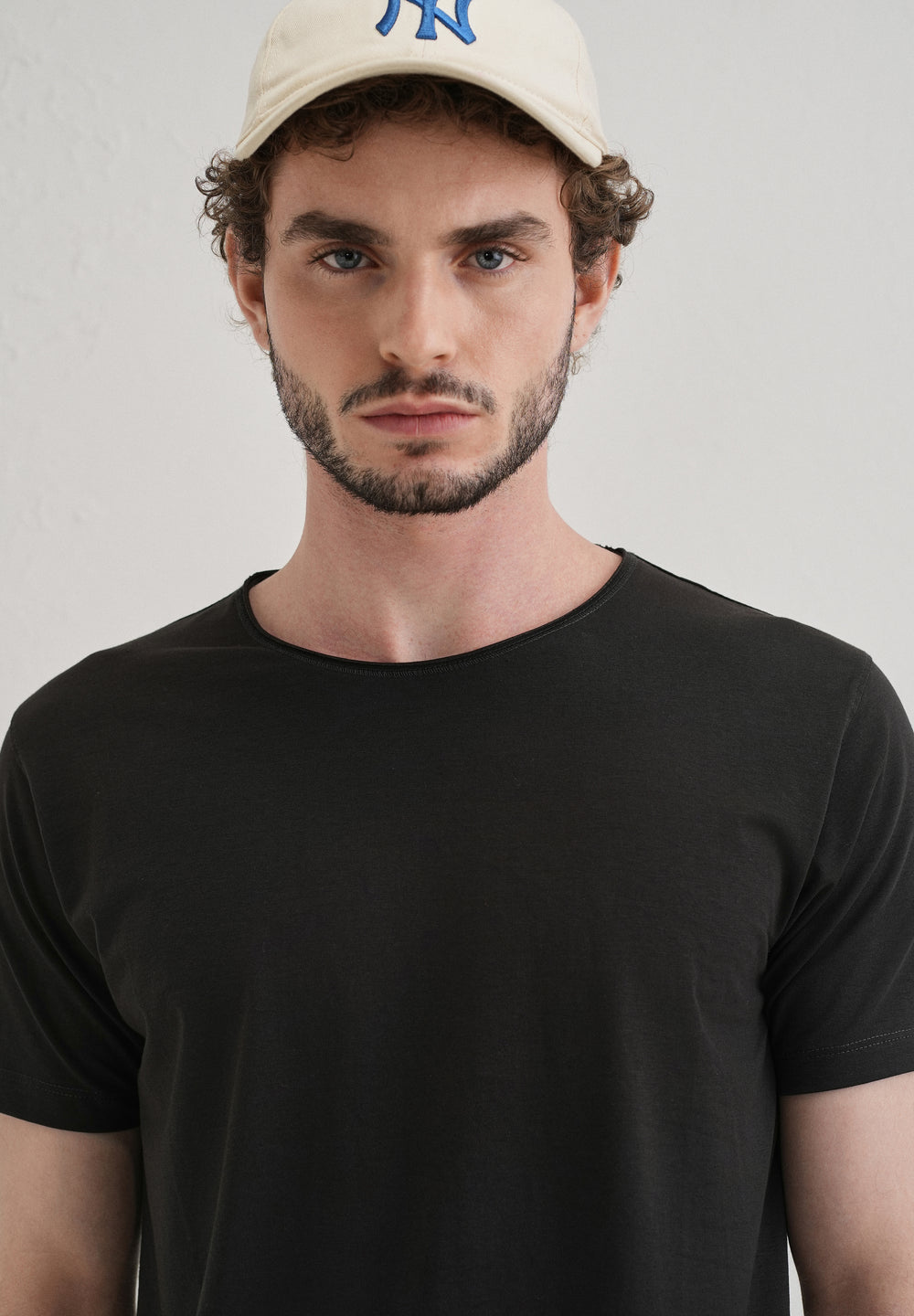 Shadow Gray Plain Crew neck T-shirt