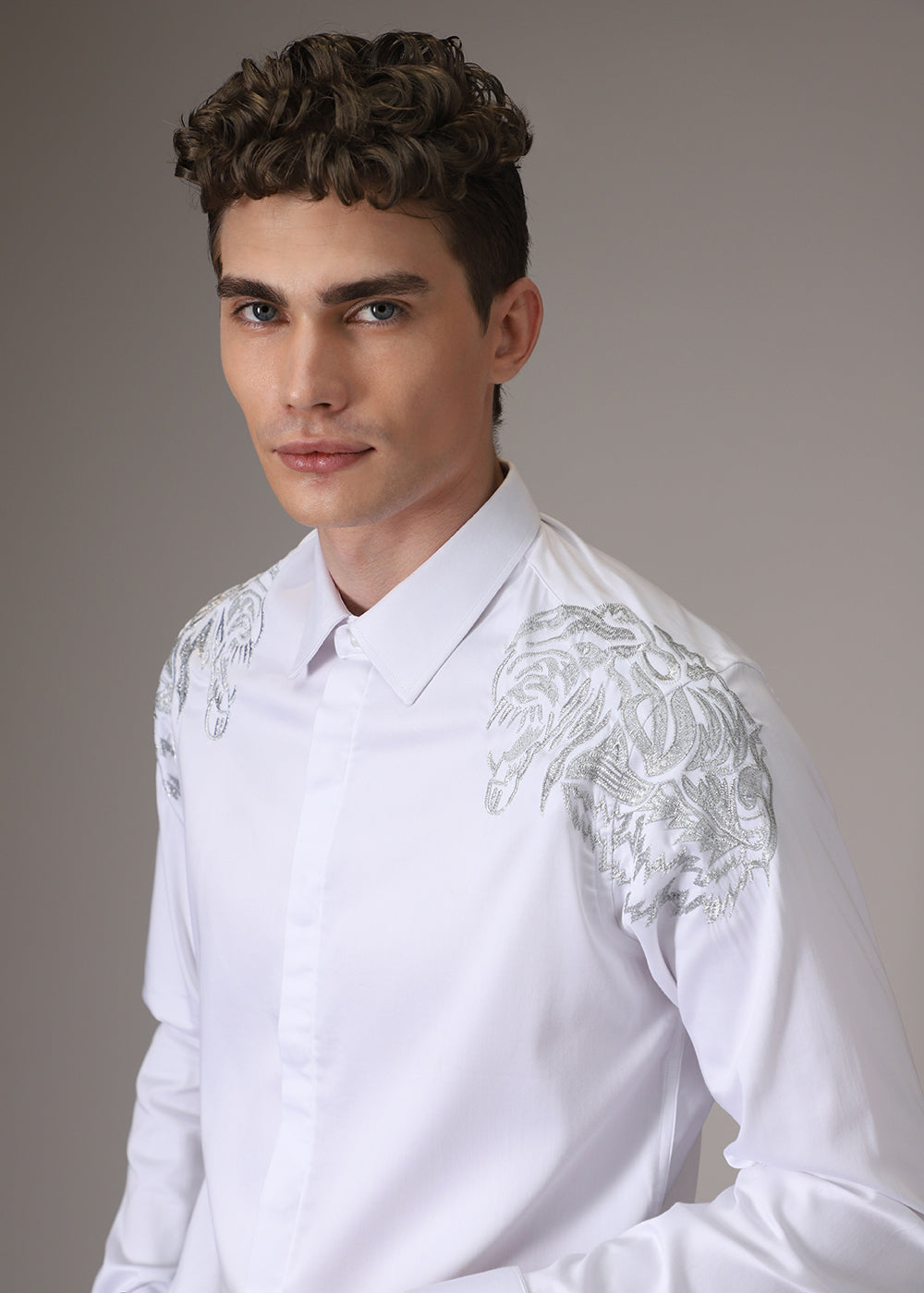 Shiro Lion Embroidery Shirt