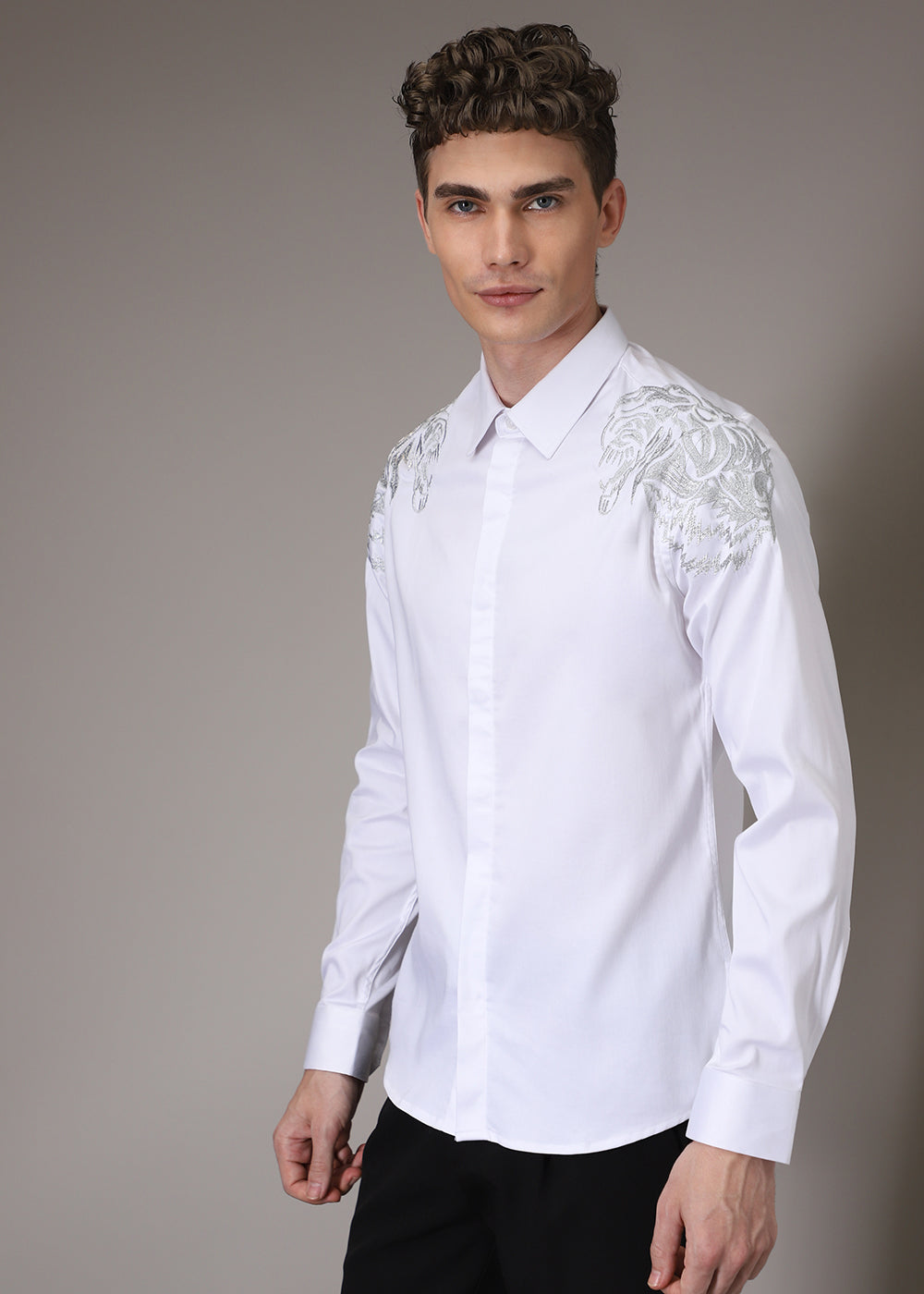 Shiro Lion Embroidery Shirt