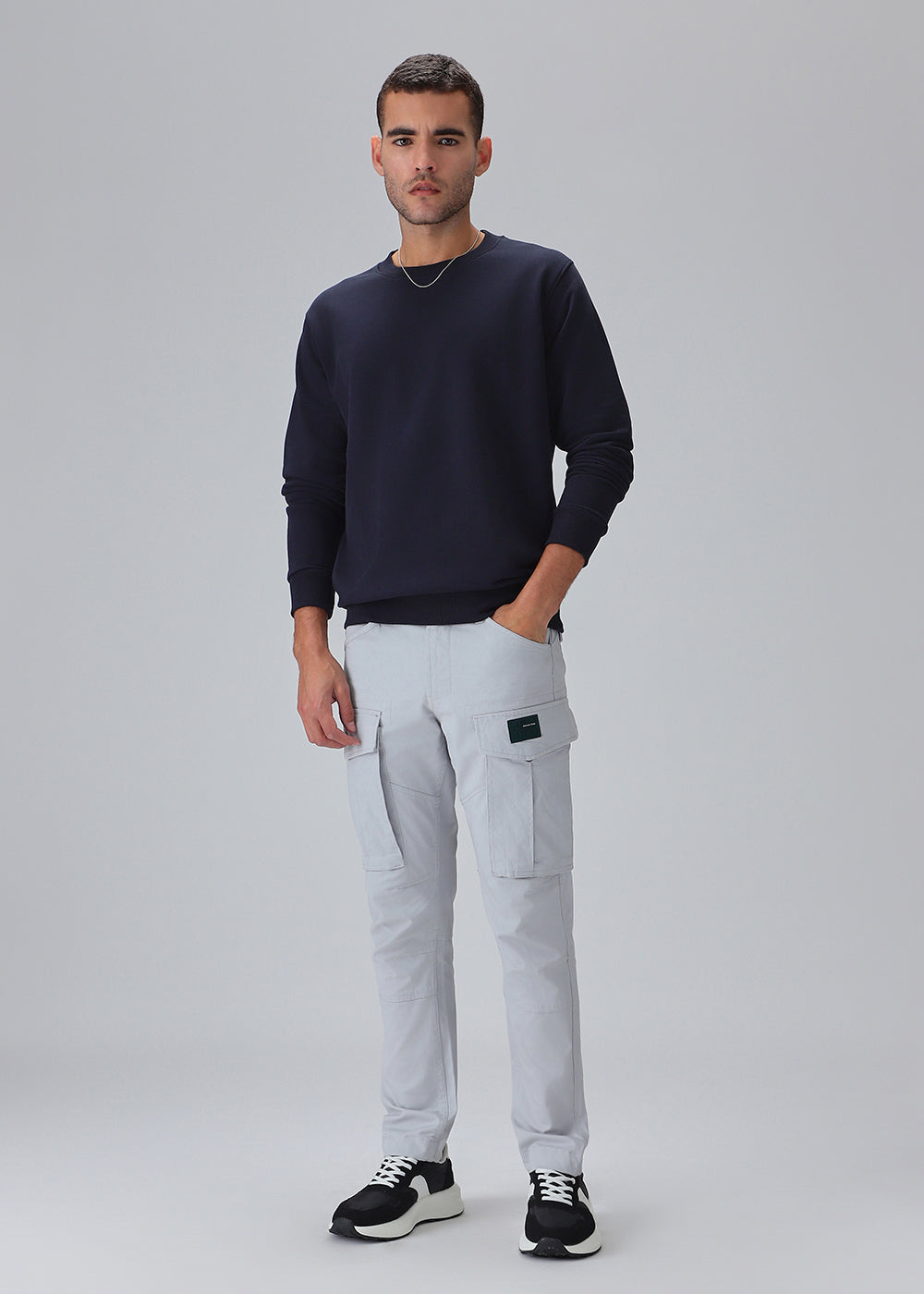 Silver Gray Cargo Pant