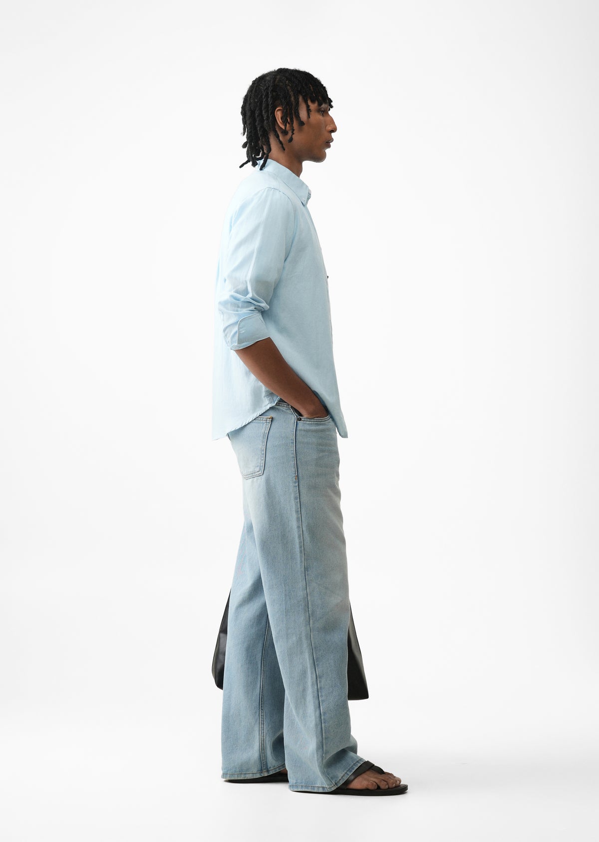 Sky Blue Cotton Linen Shirt