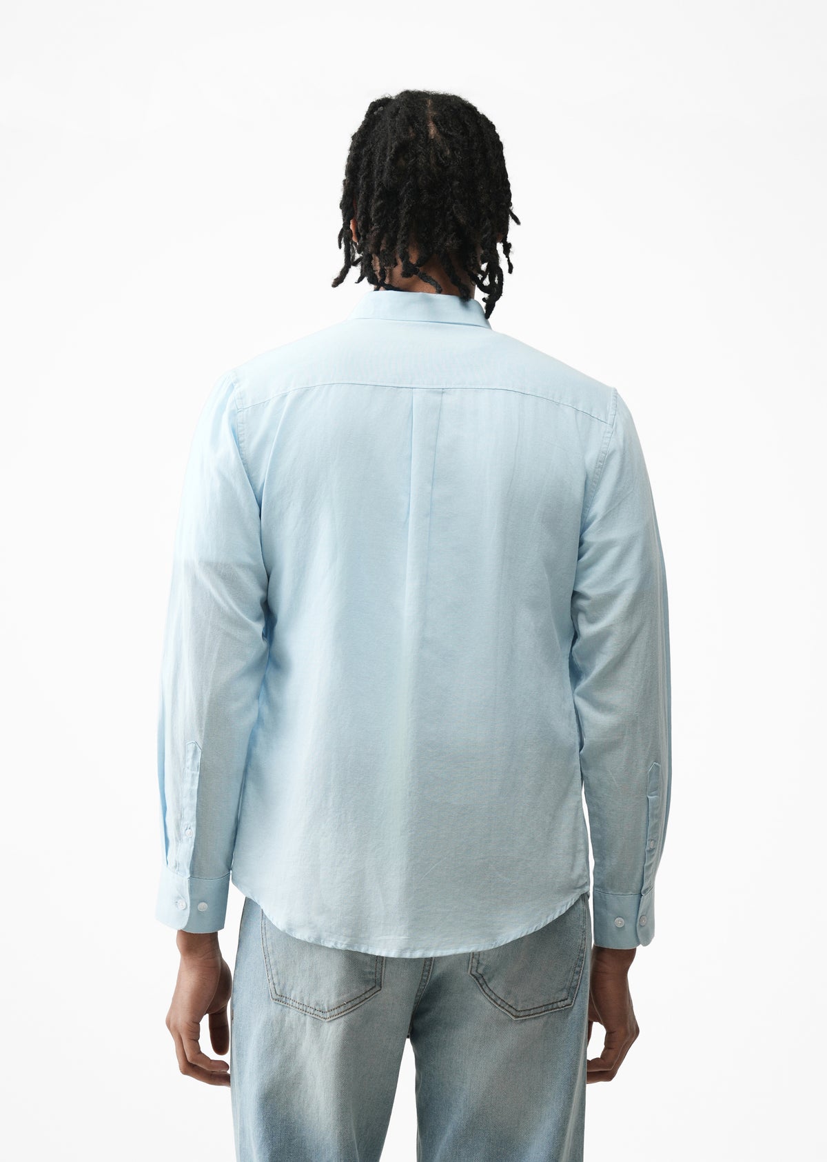 Sky Blue Cotton Linen Shirt