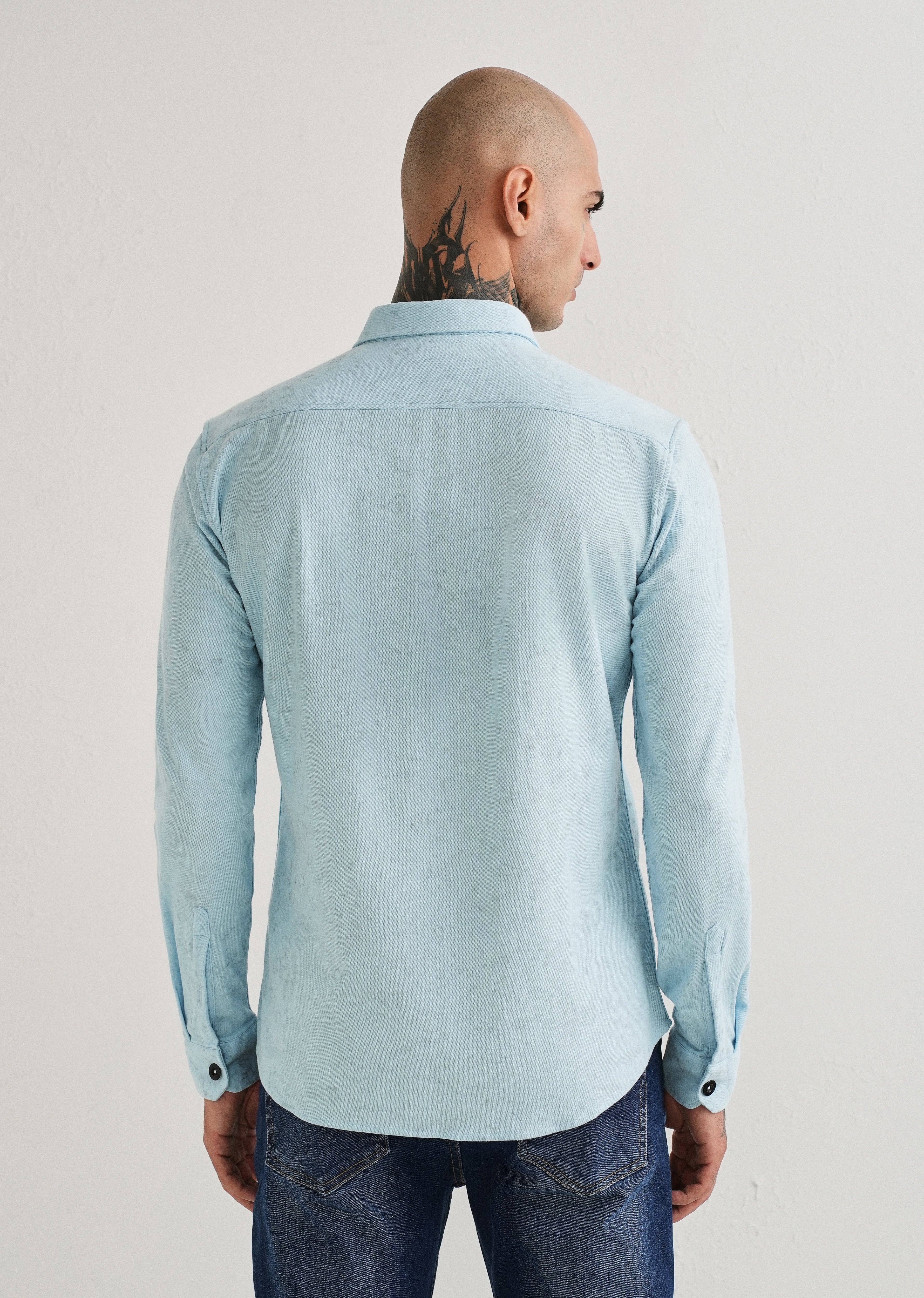 Sky Blue Knitted Shirt