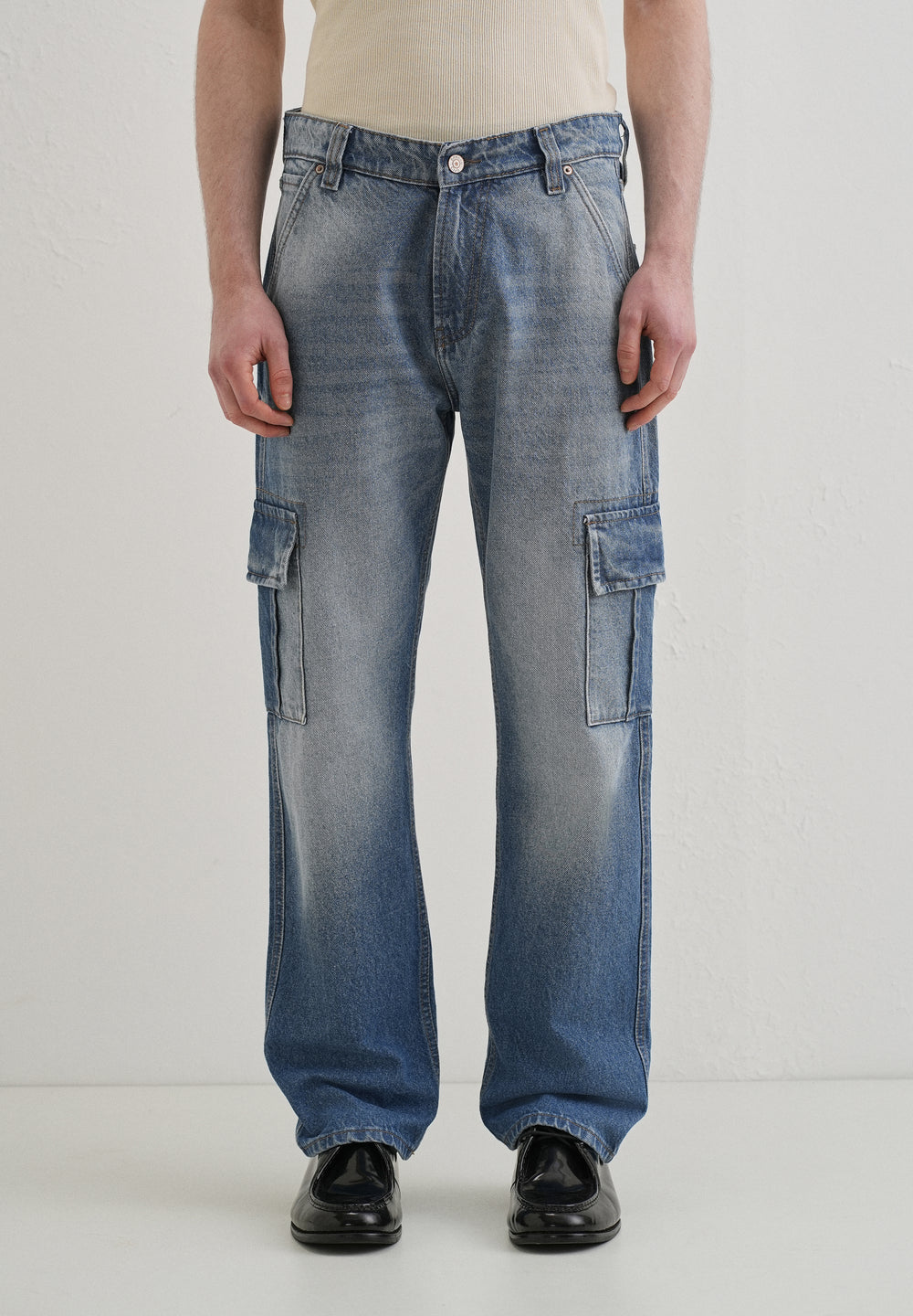 Slate Blue Baggy fit Jeans