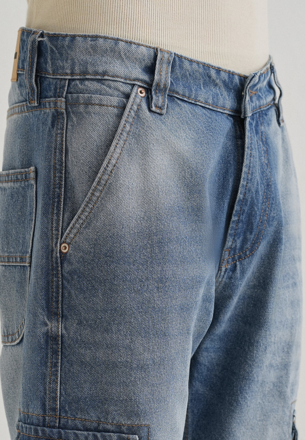 Slate Blue Baggy fit Jeans