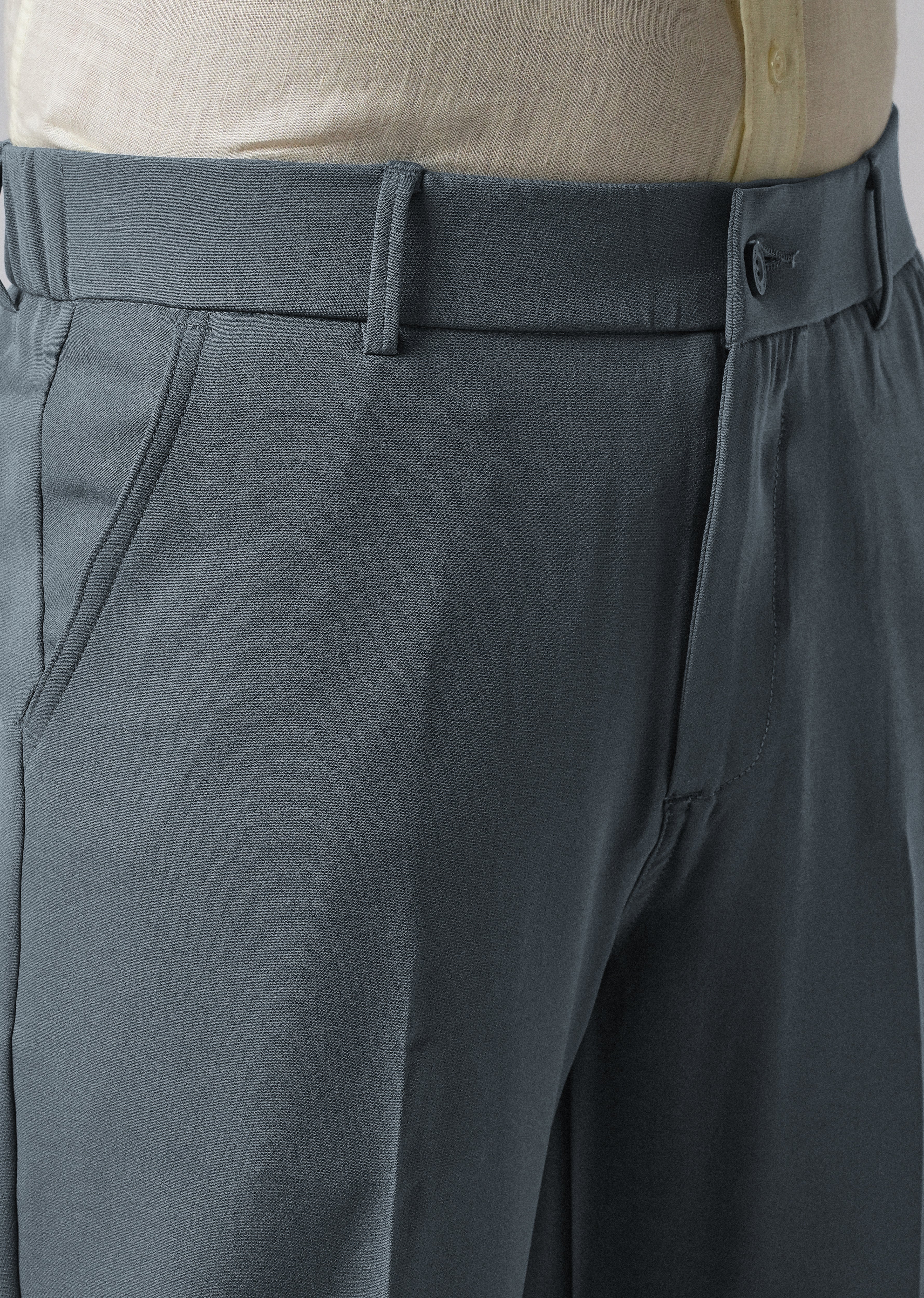 Slate Grey Relaxed Fit Trousers