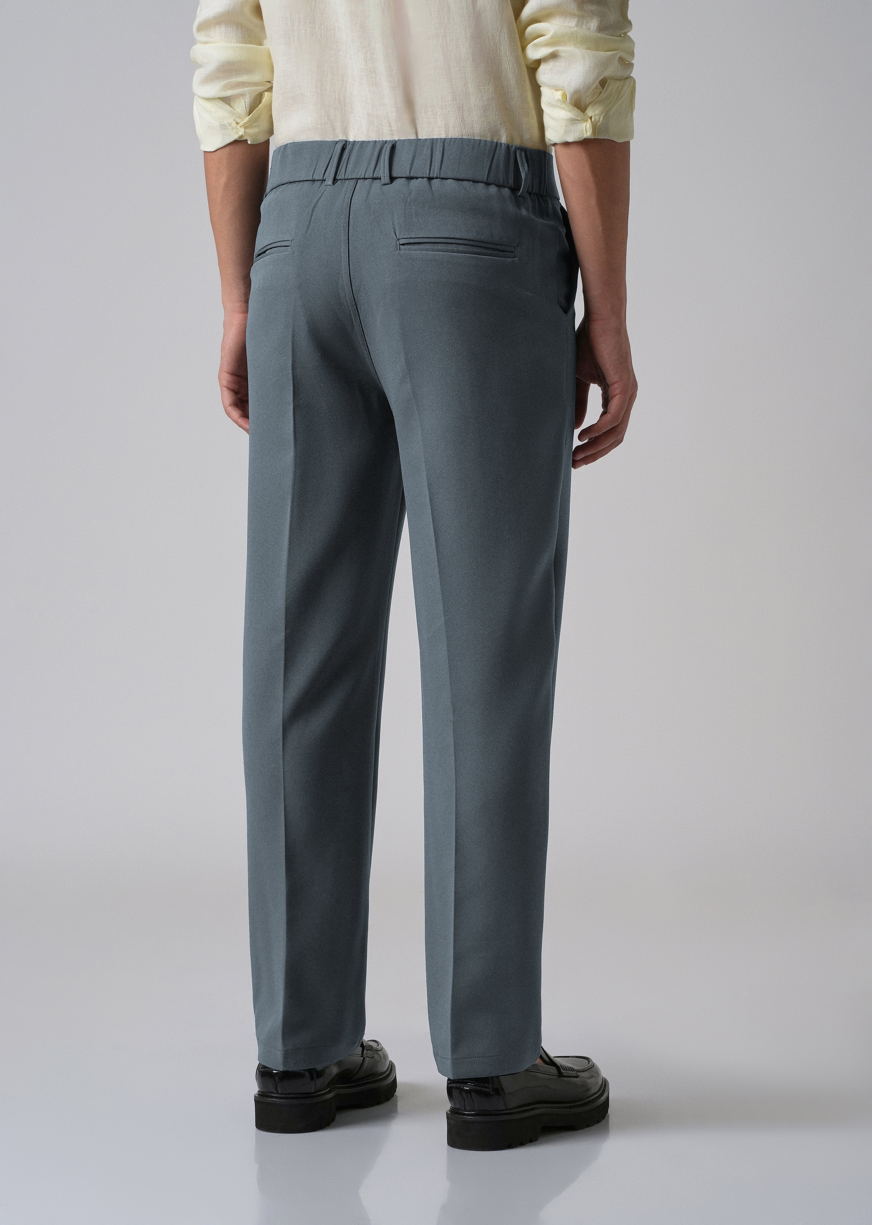 Slate Grey Relaxed Fit Trousers