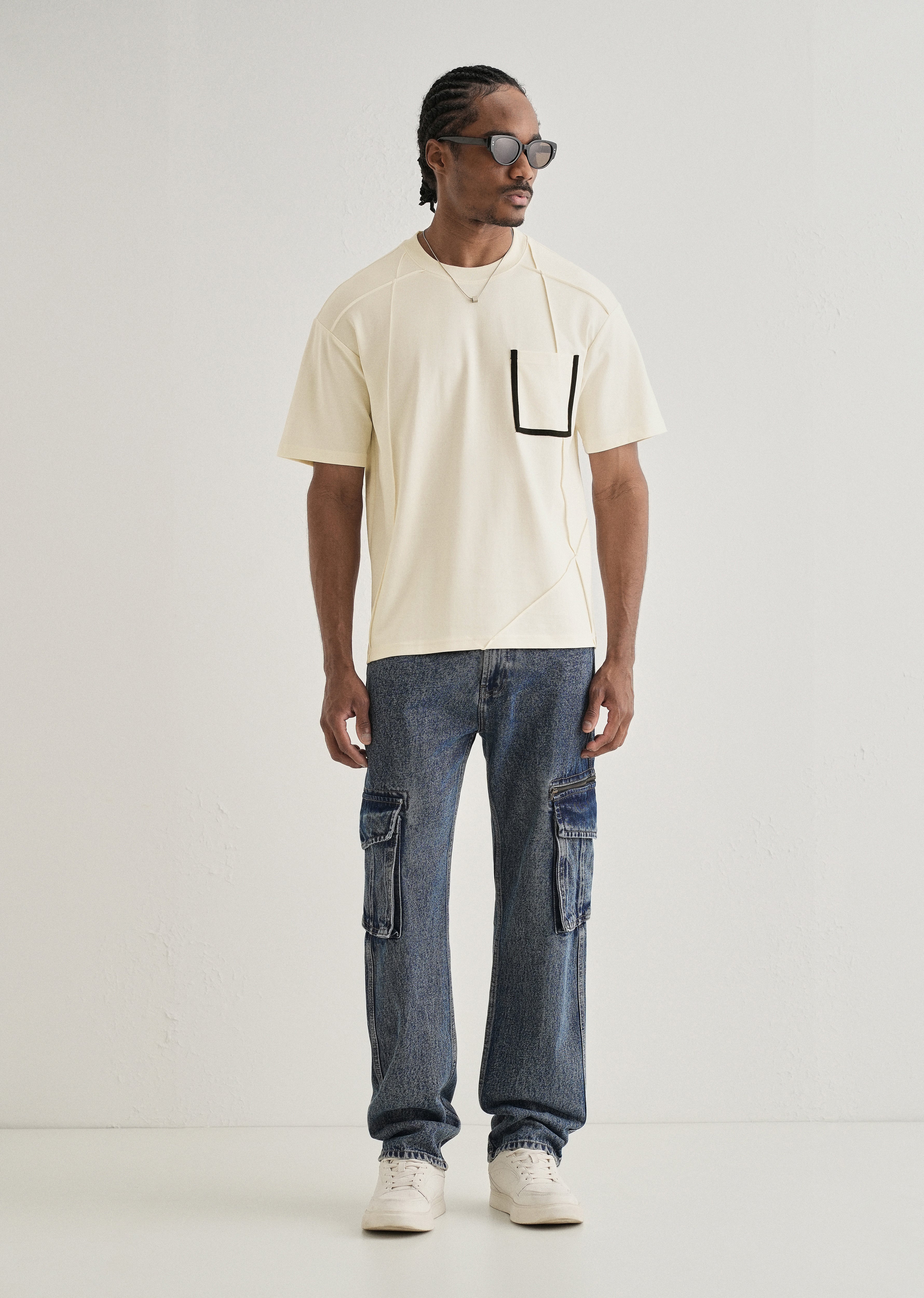 Soft Cream Cut & Sew Oversized T-shirt