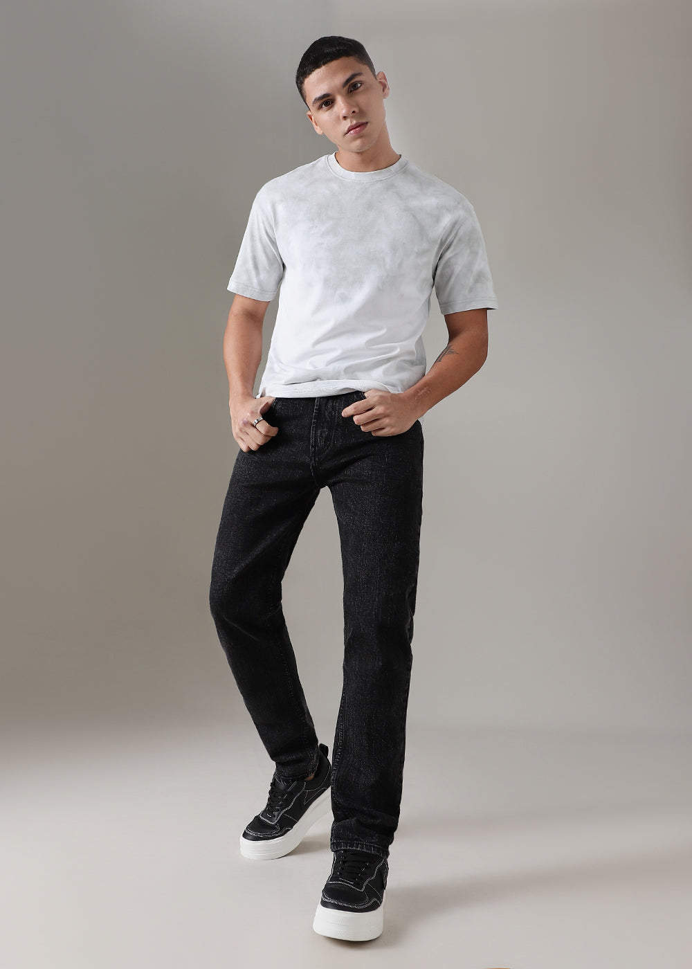 Stone Black Slim Fit Jeans