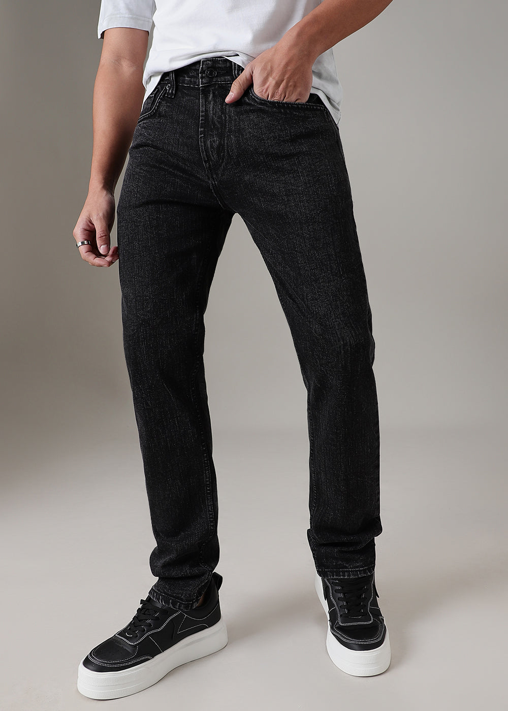Stone Black Slim Fit Jeans