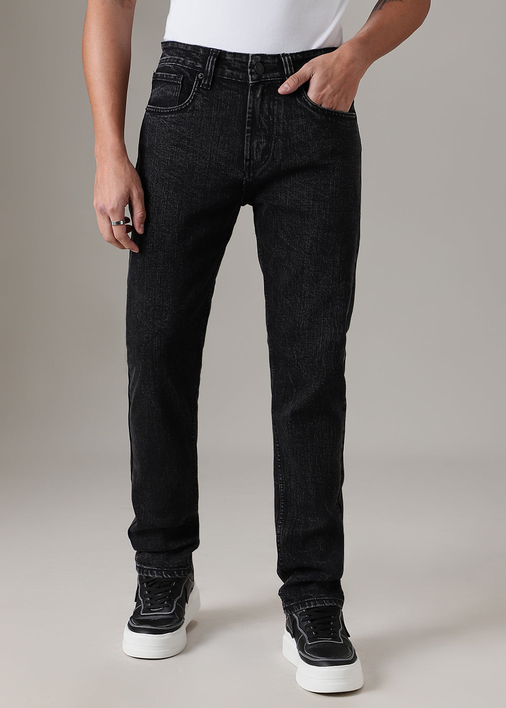 Stone Black Slim Fit Jeans