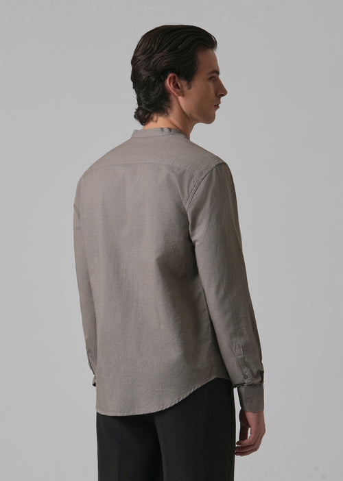 Stone Grey Cotton Linen Shirt