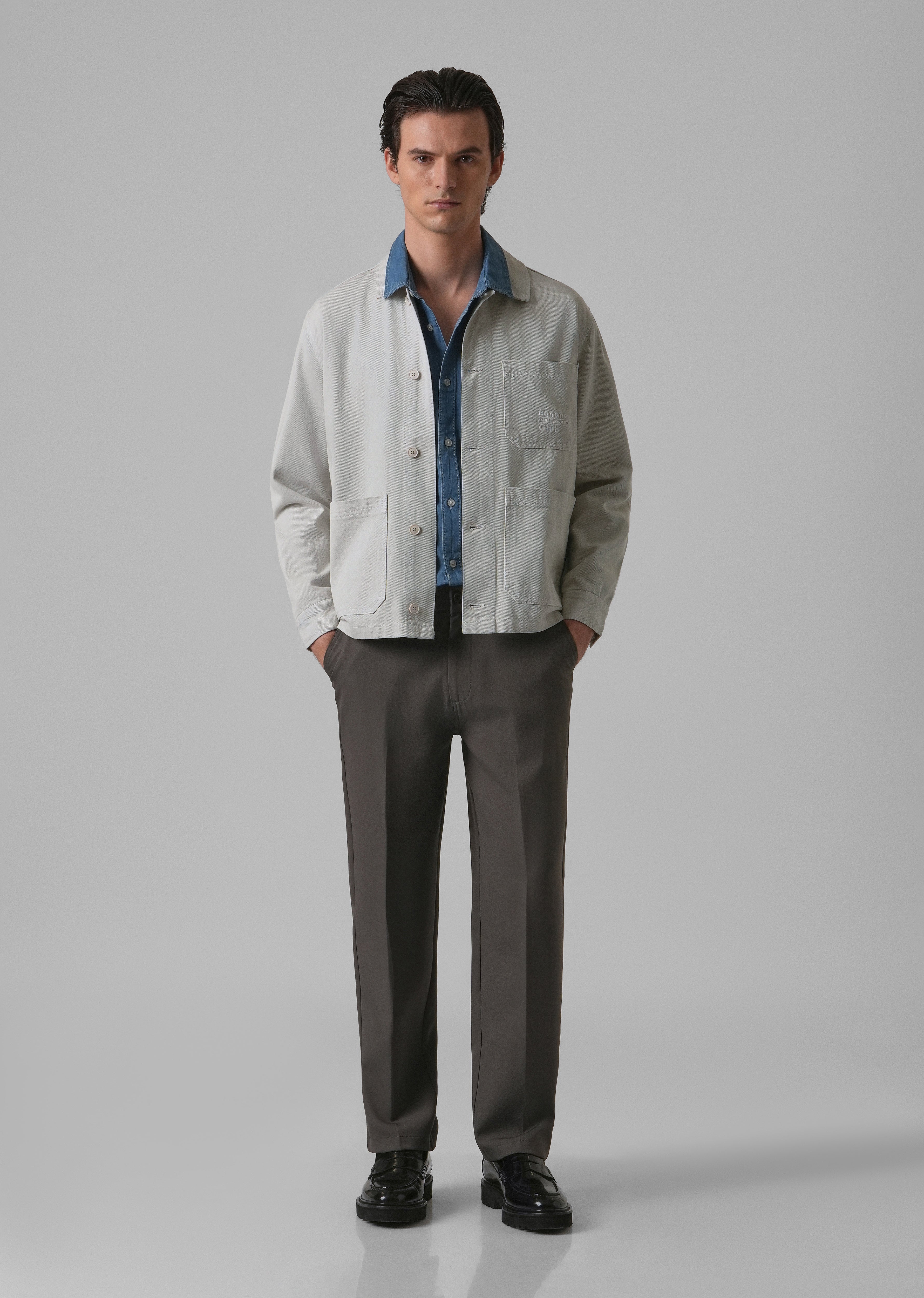 Storm Grey Cotton Drill Jacket