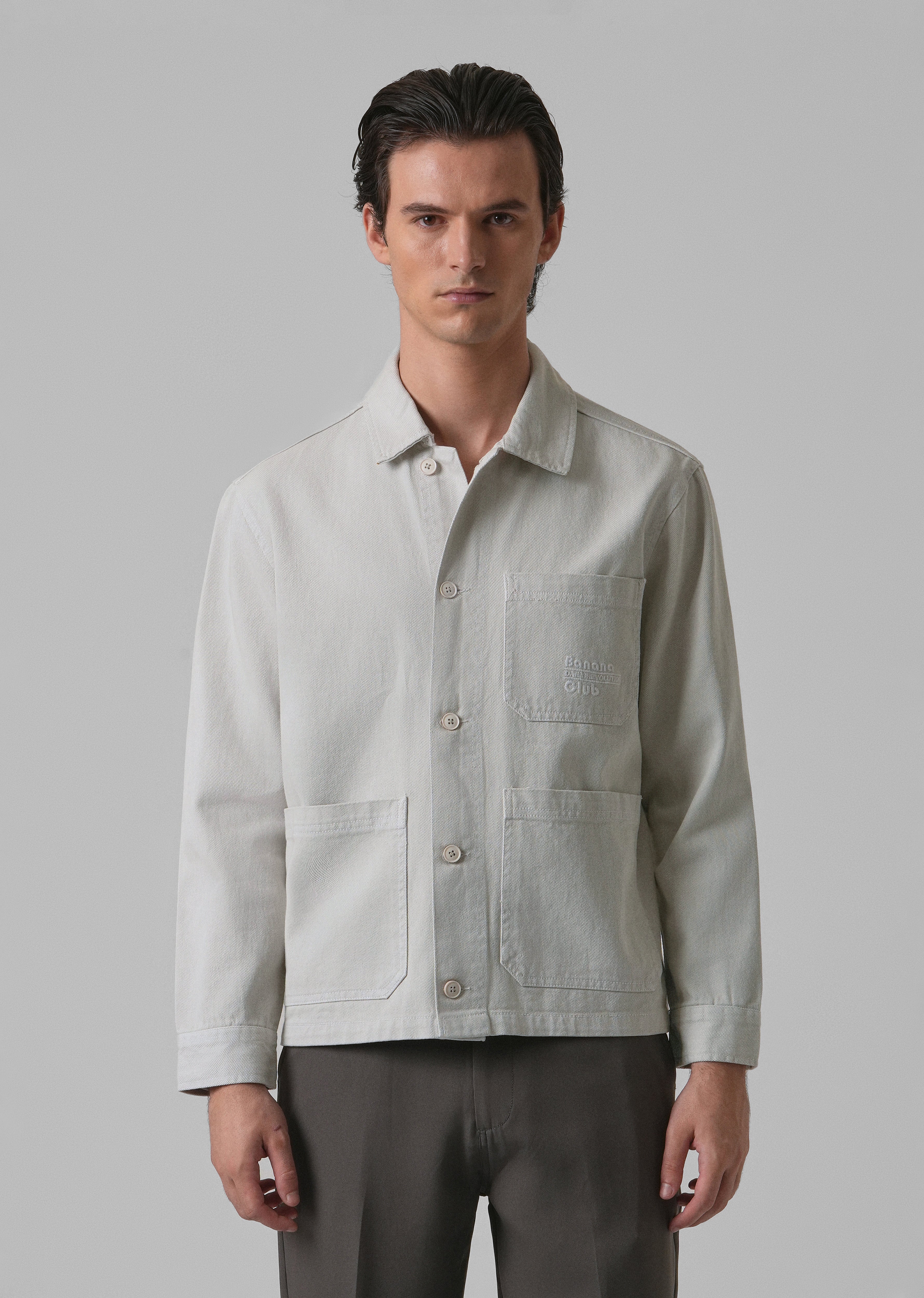 Storm Grey Cotton Drill Jacket