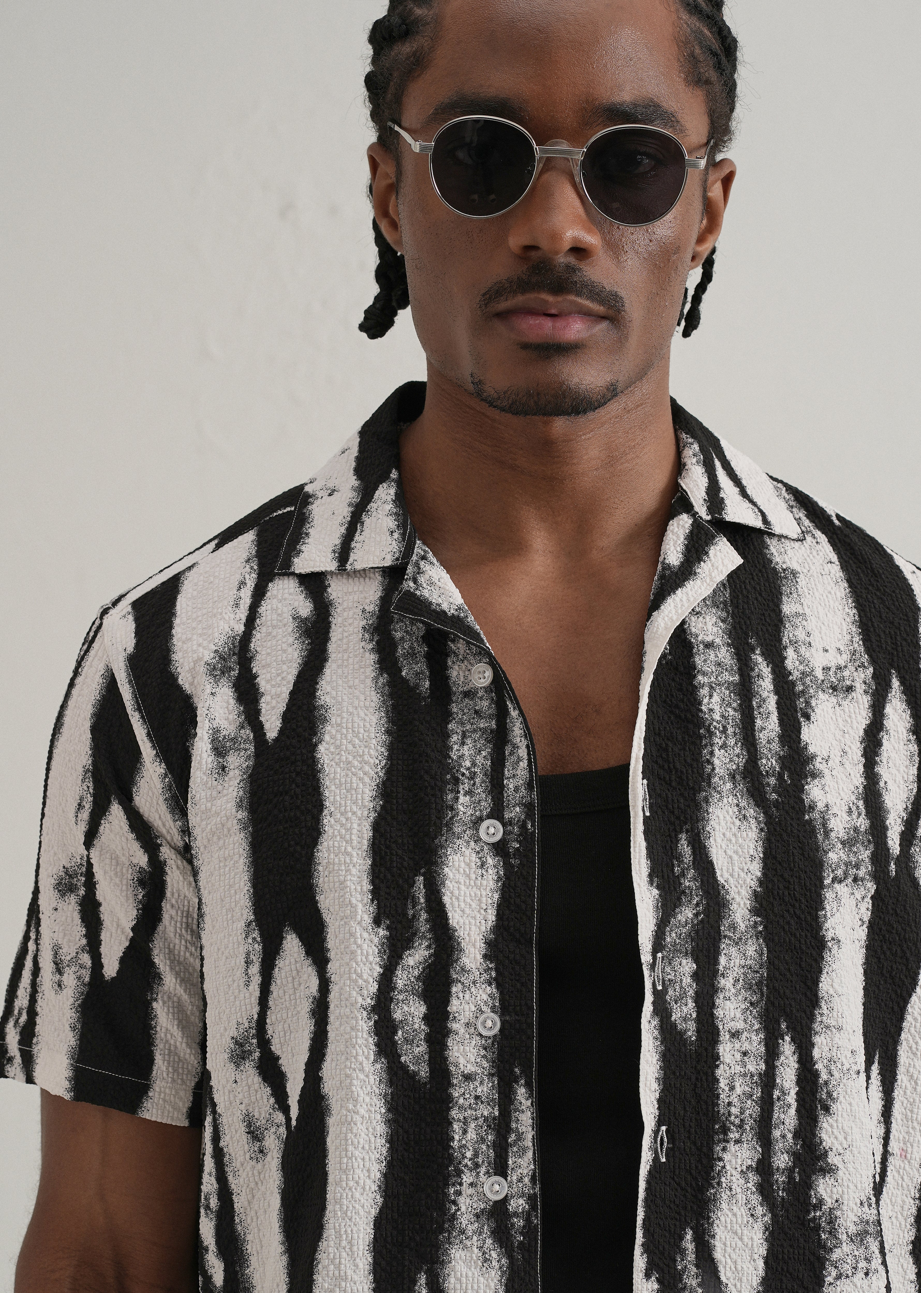 Streak Print Popcorn Shirt