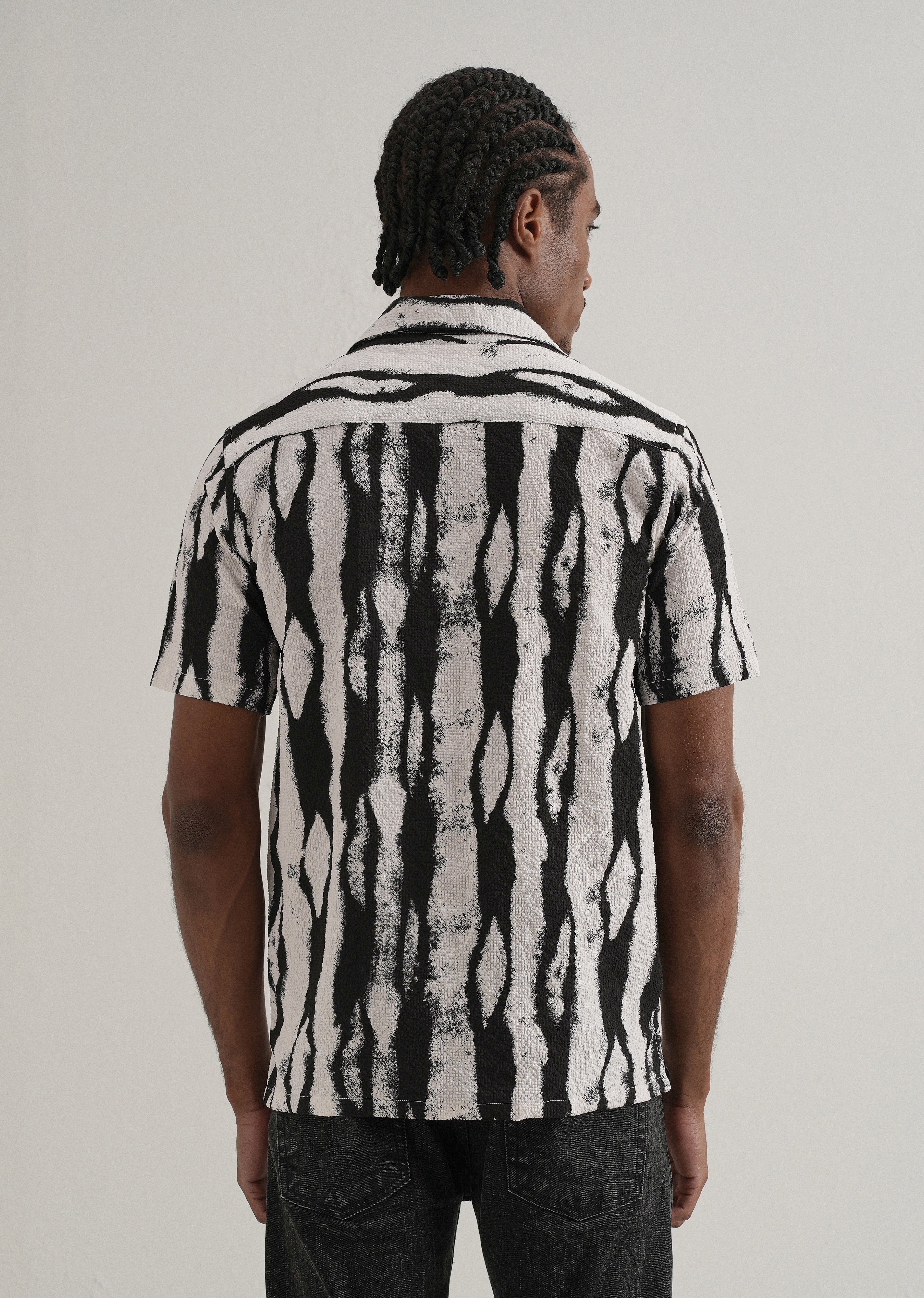 Streak Print Popcorn Shirt