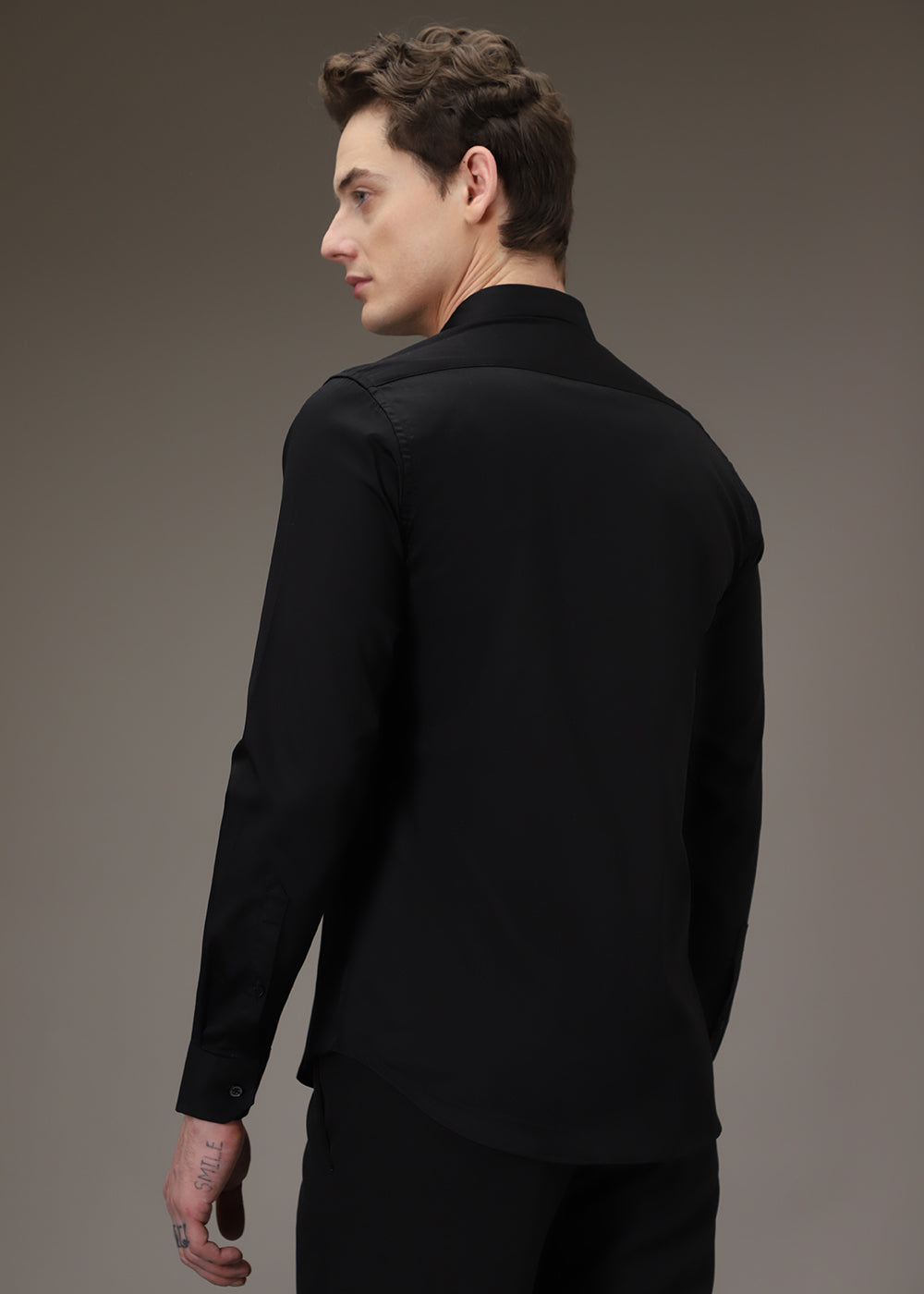 Strike Needle Work Black Shirt