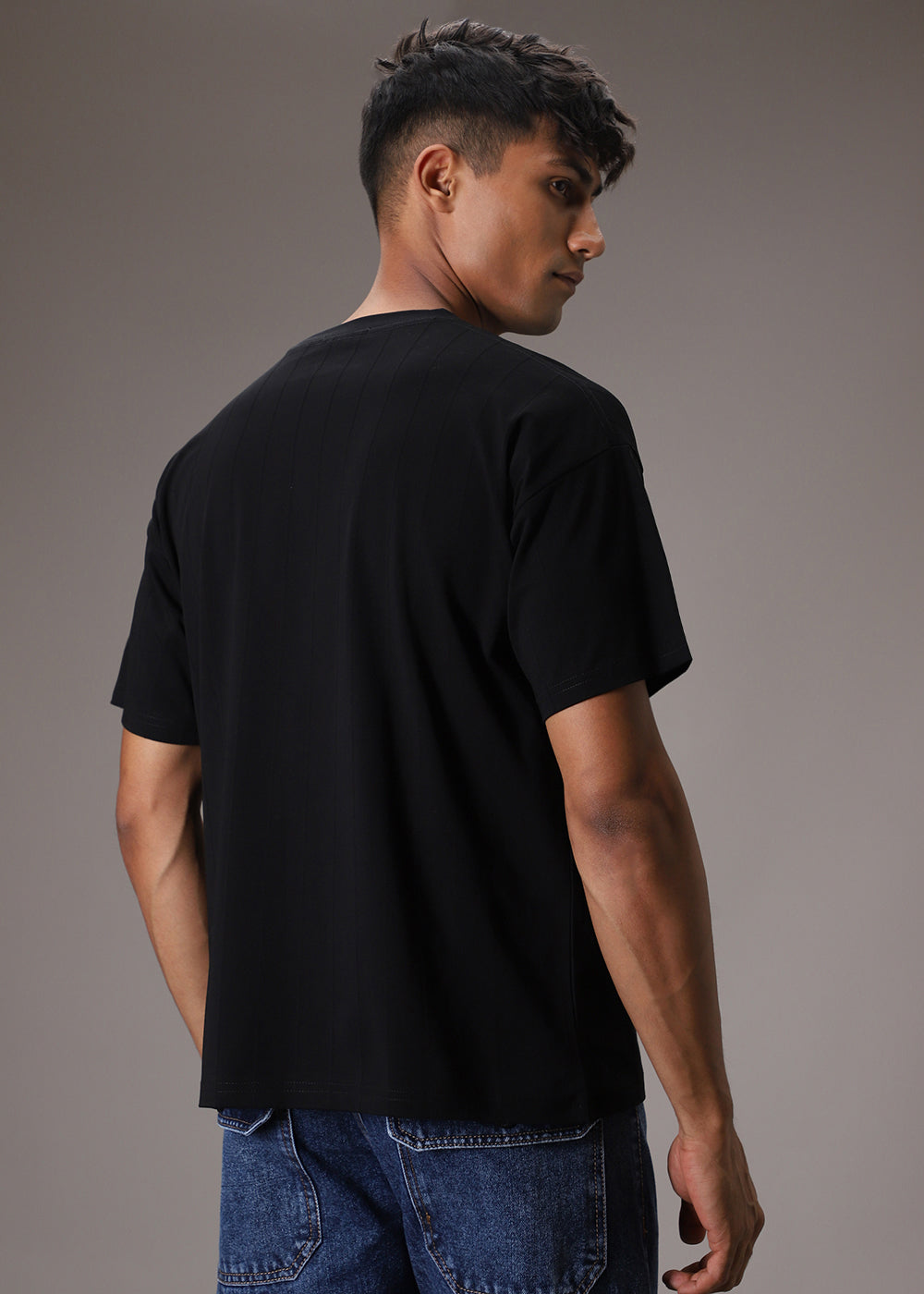 Striped Black Oversized T-shirt