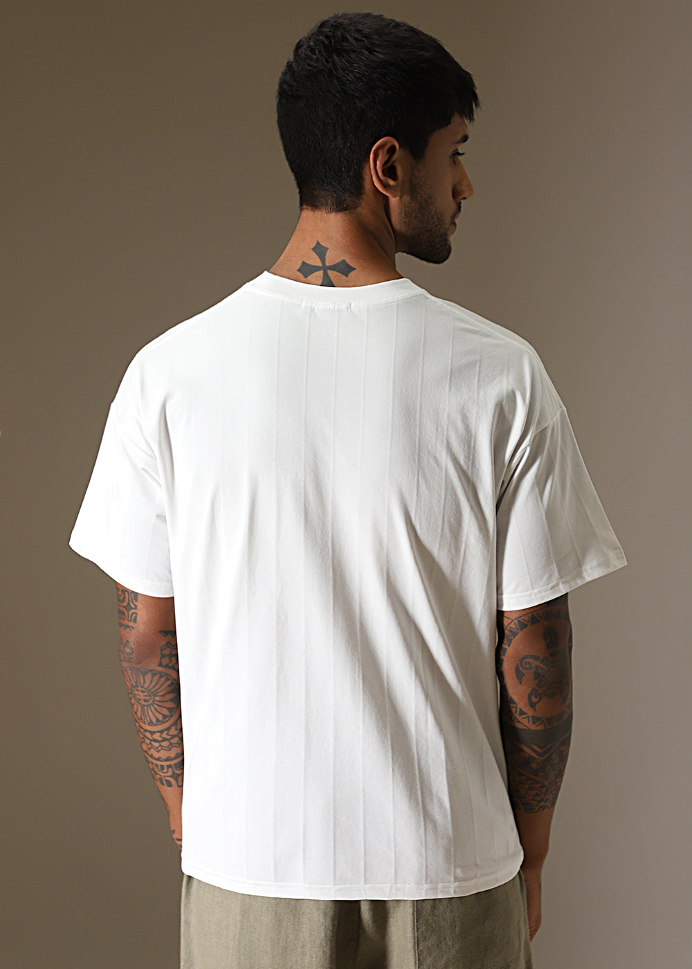 Striped White Oversized T-shirt