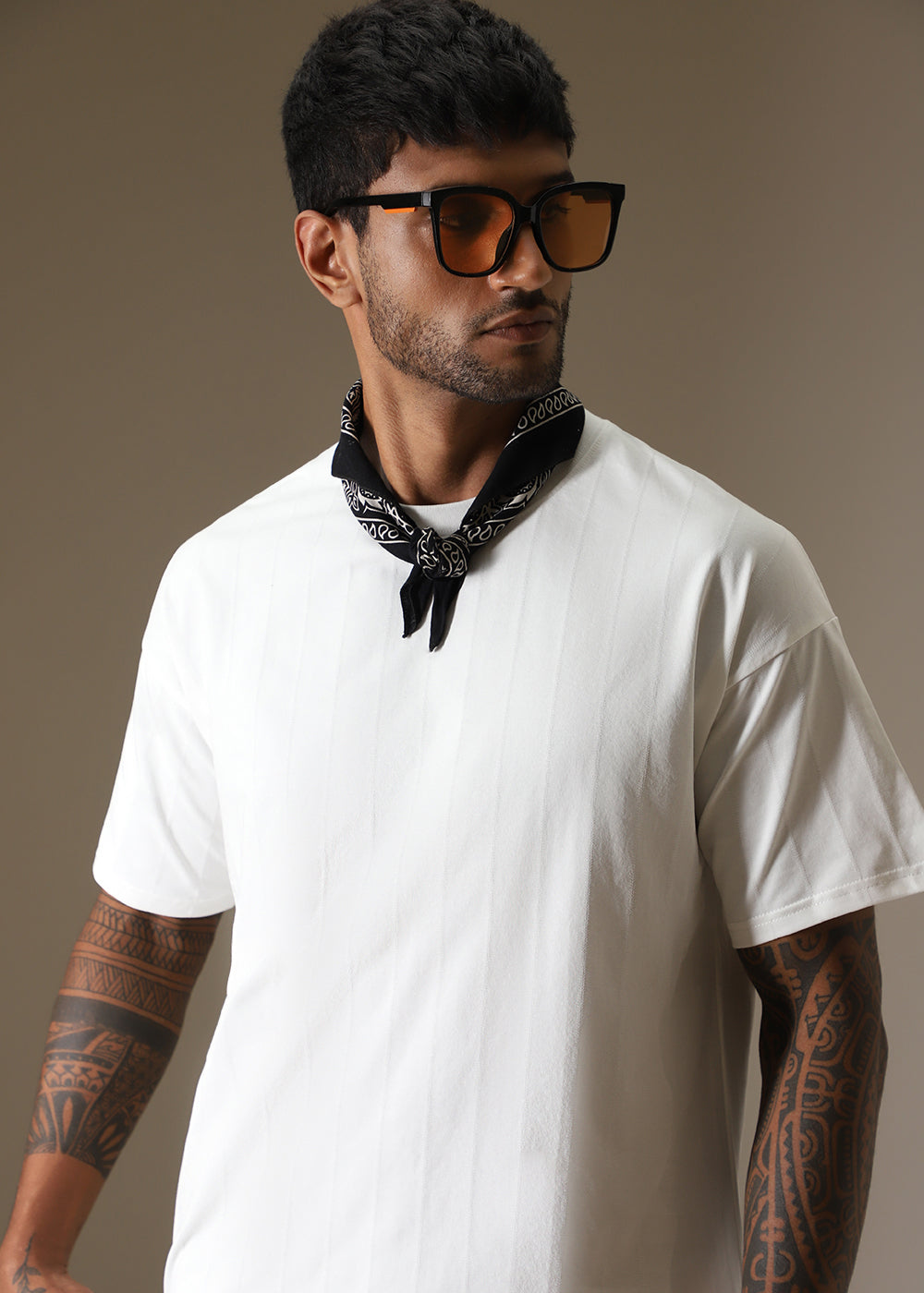 Striped White Oversized T-shirt