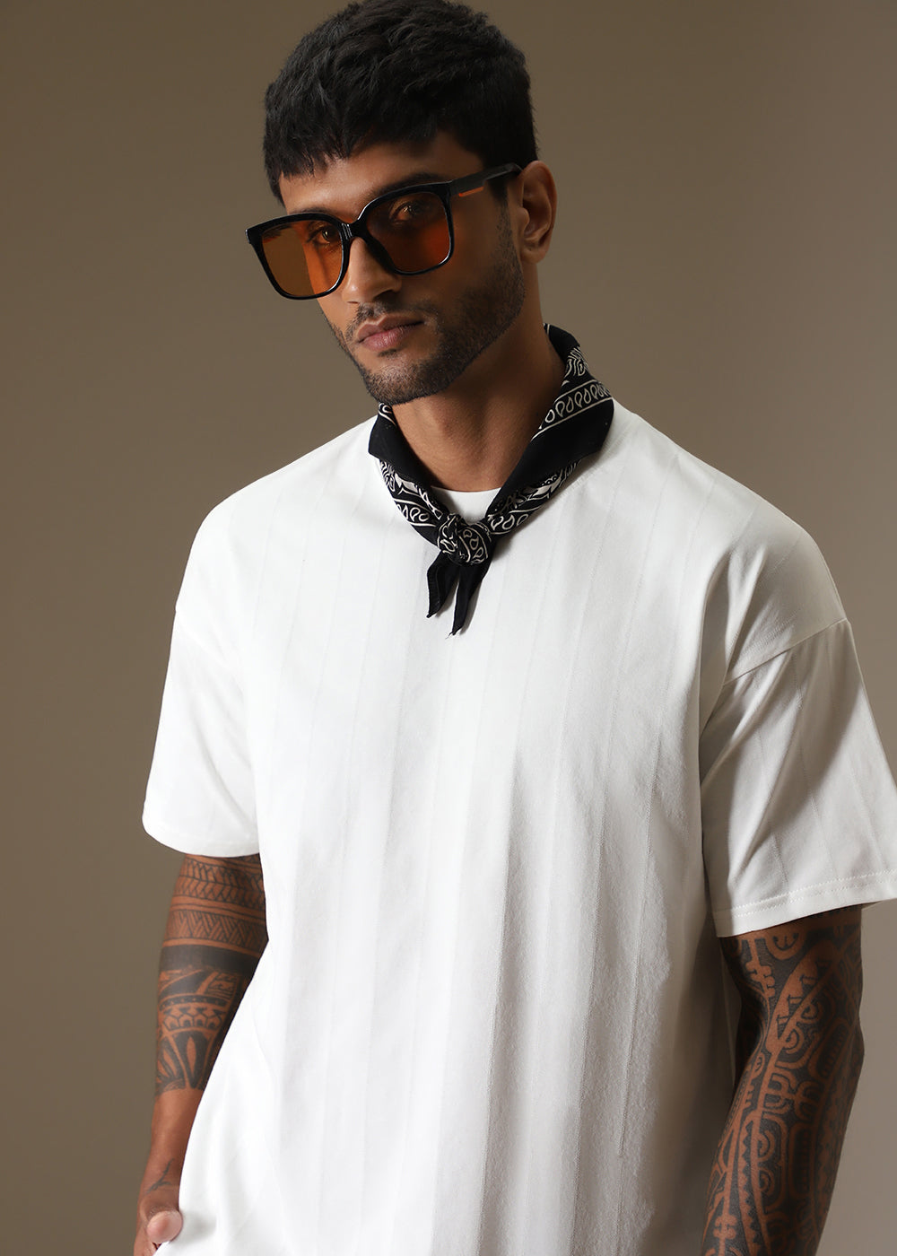 Striped White Oversized T-shirt
