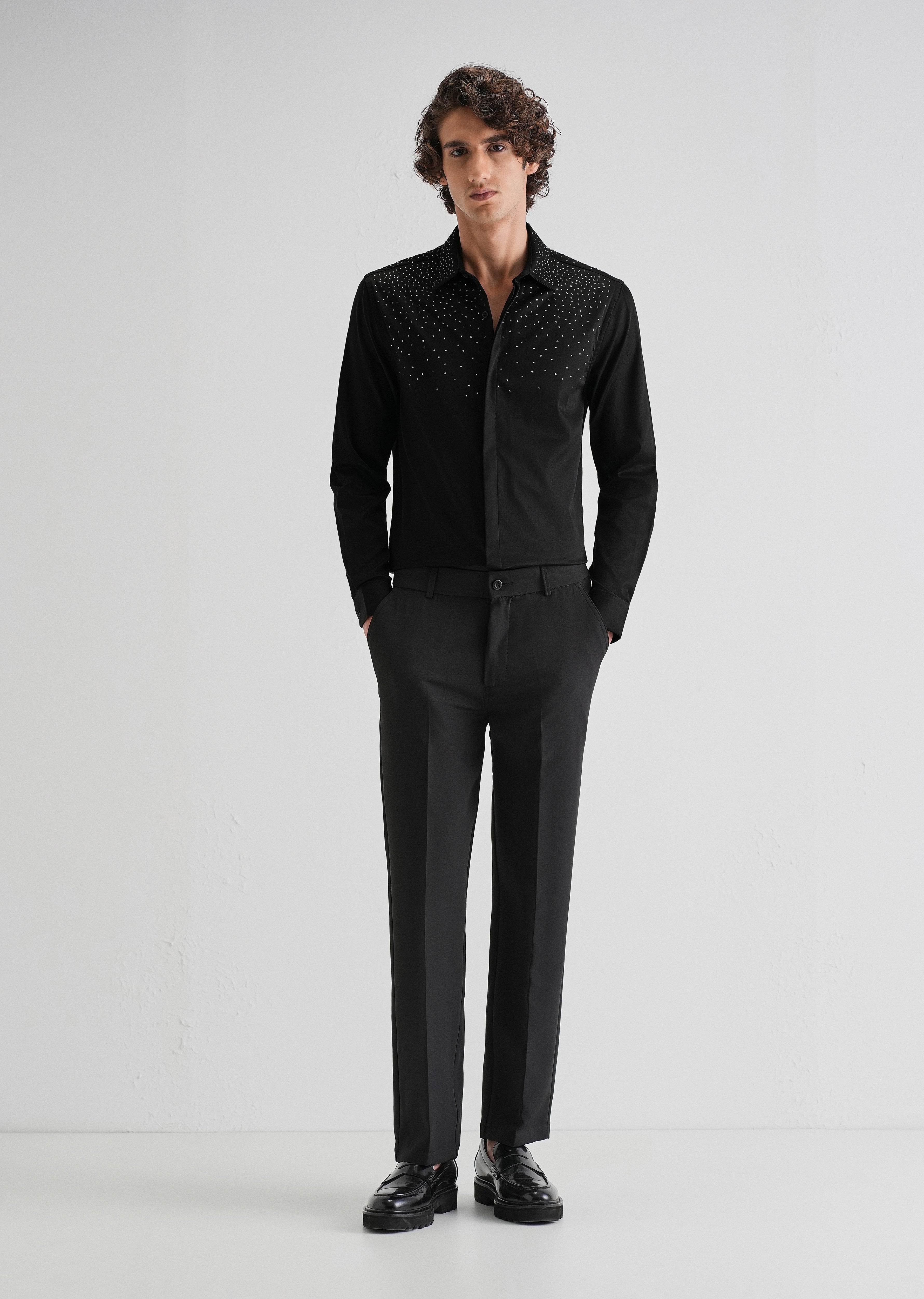 Stud Black Designer Shirt