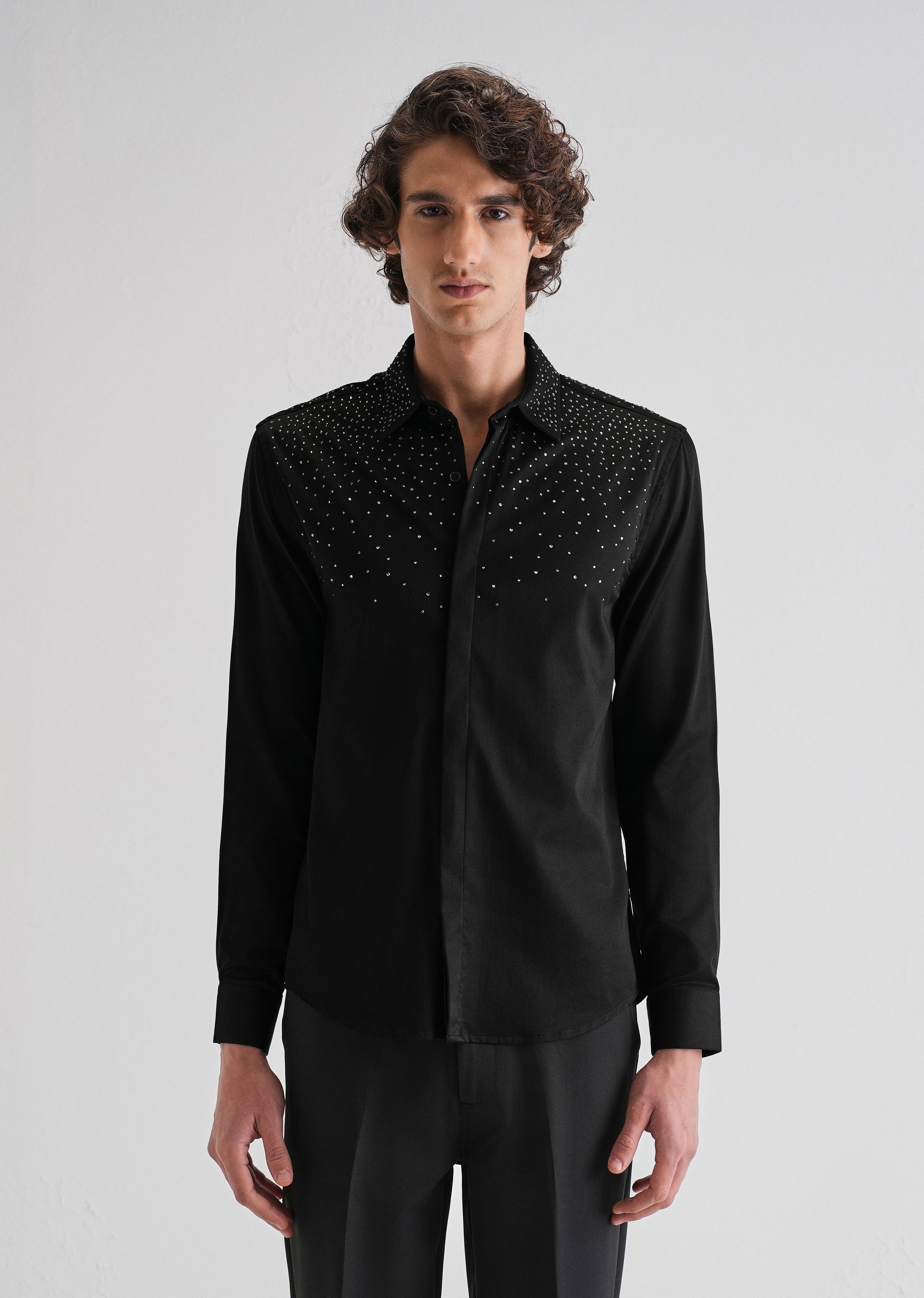 Stud Black Designer Shirt