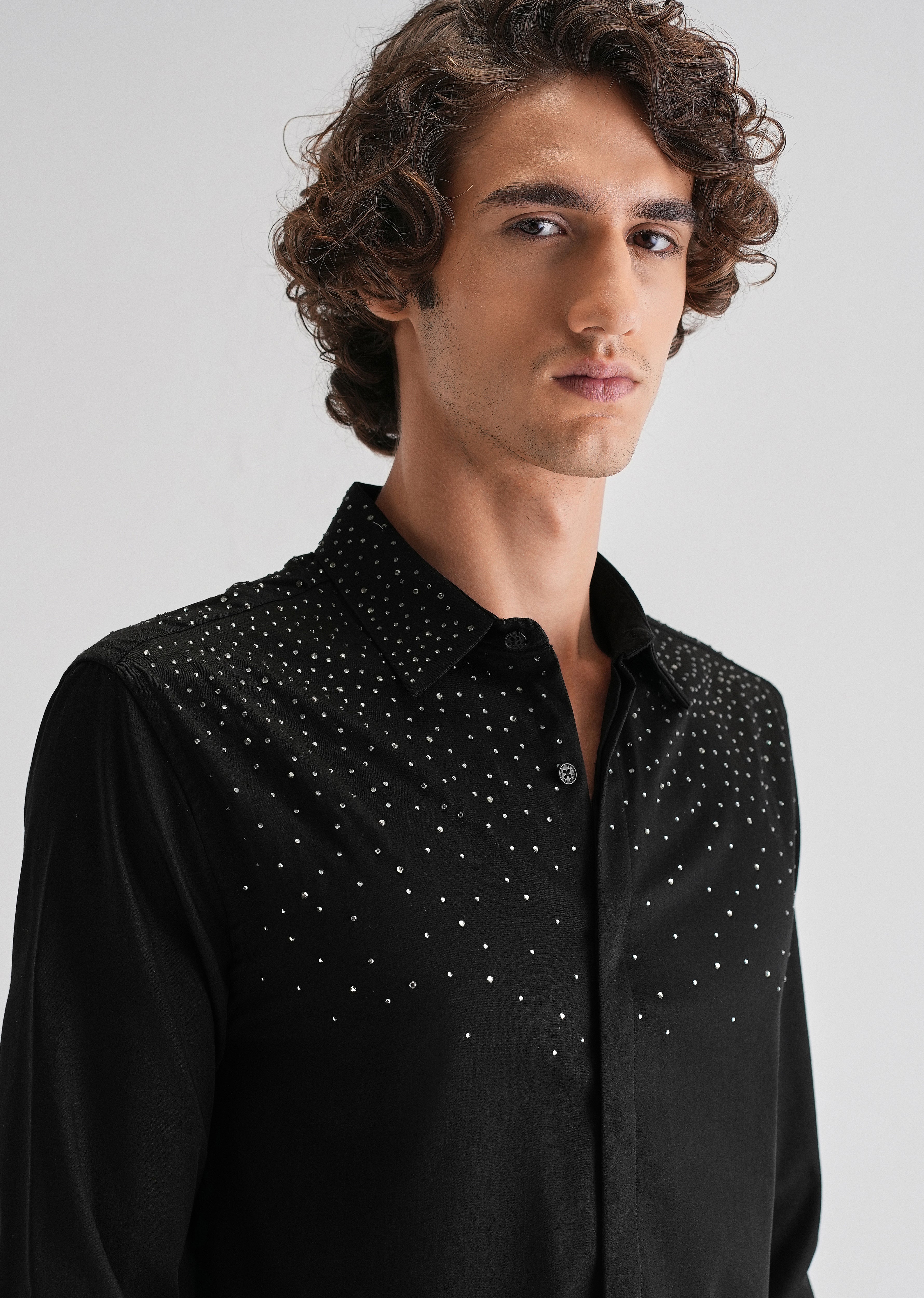 Stud Black Designer Shirt