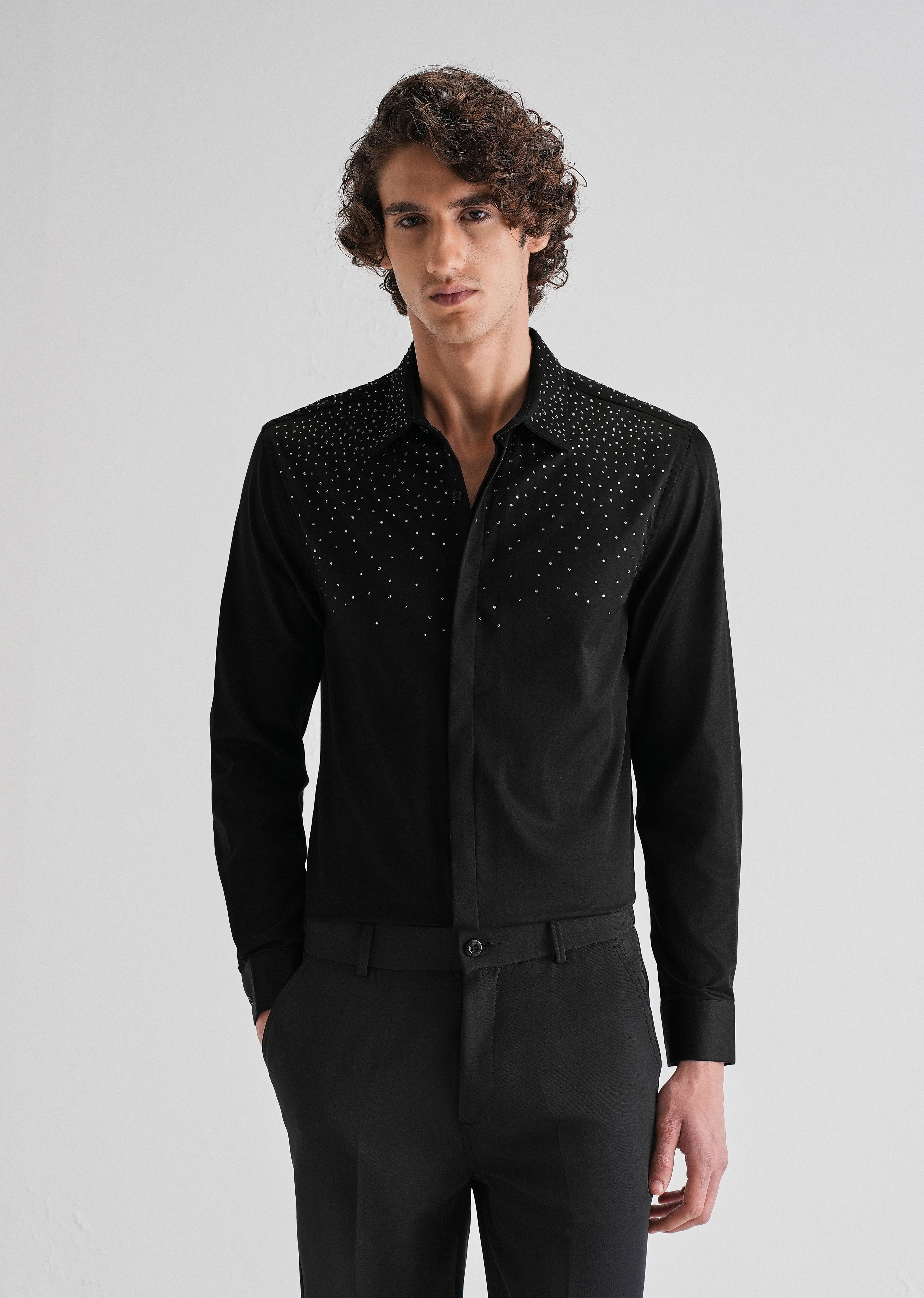 Stud Black Designer Shirt