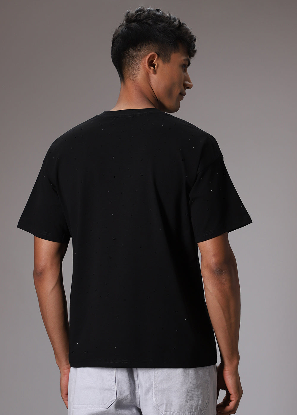 Stud Black Oversized T-Shirt
