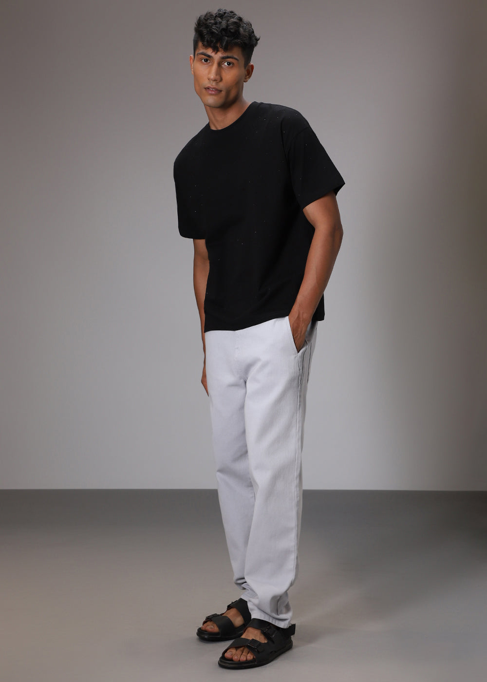 Stud Black Oversized T-Shirt