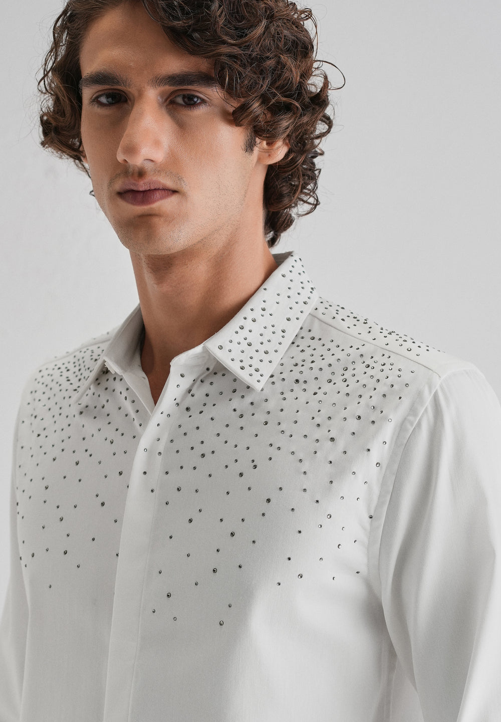 Stud White Designer Shirt