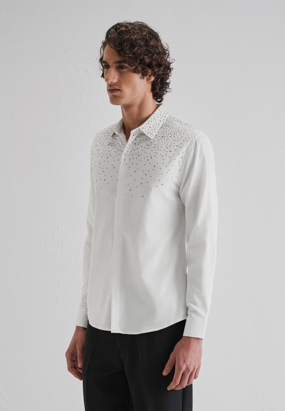 Stud White Designer Shirt
