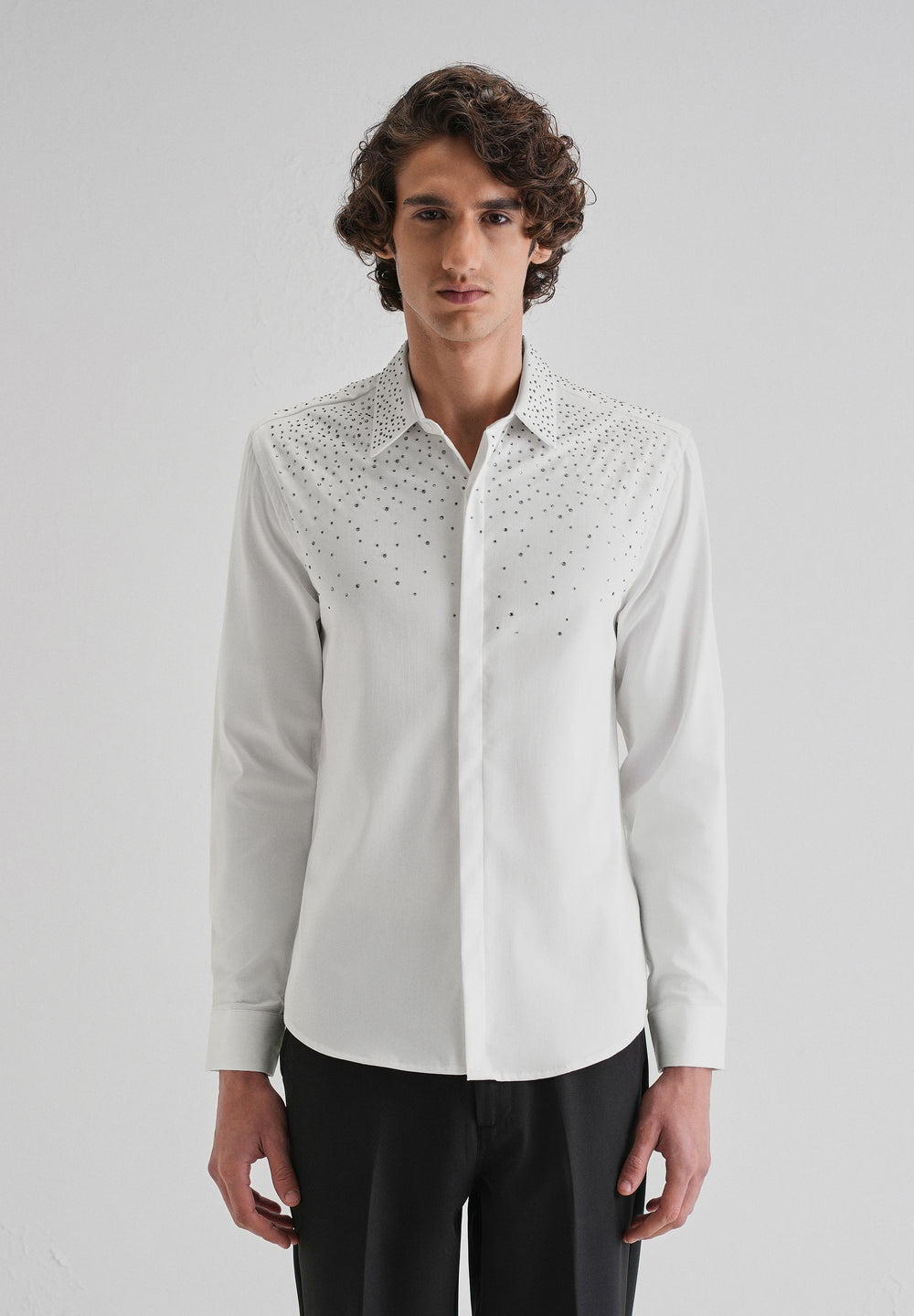 Stud White Designer Shirt