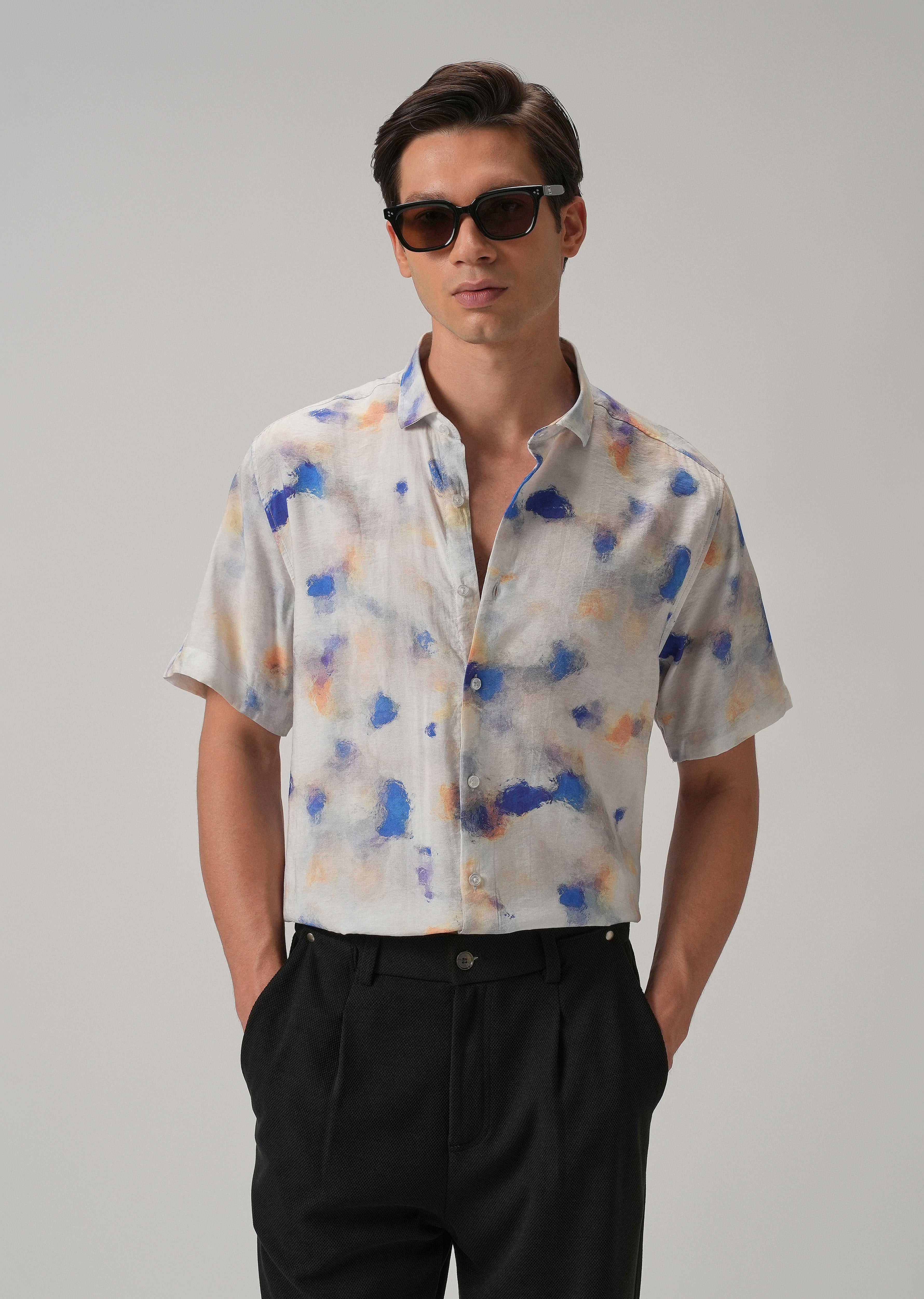 Sunburst Splash Printed Shirt