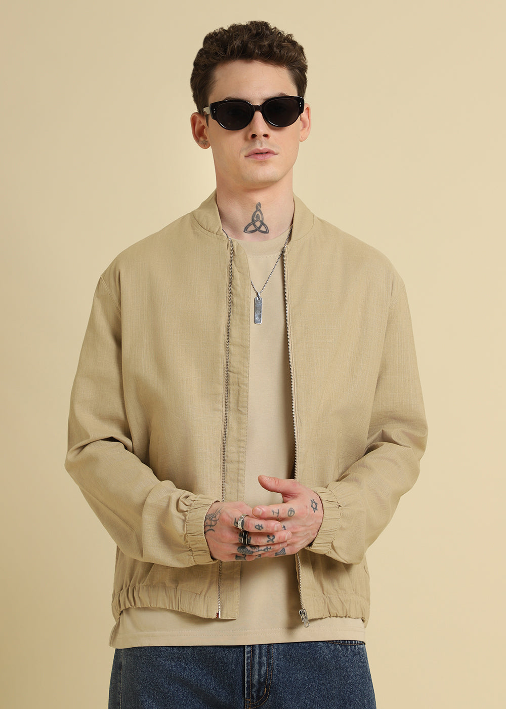 Tan Beige Oversized T-shirt