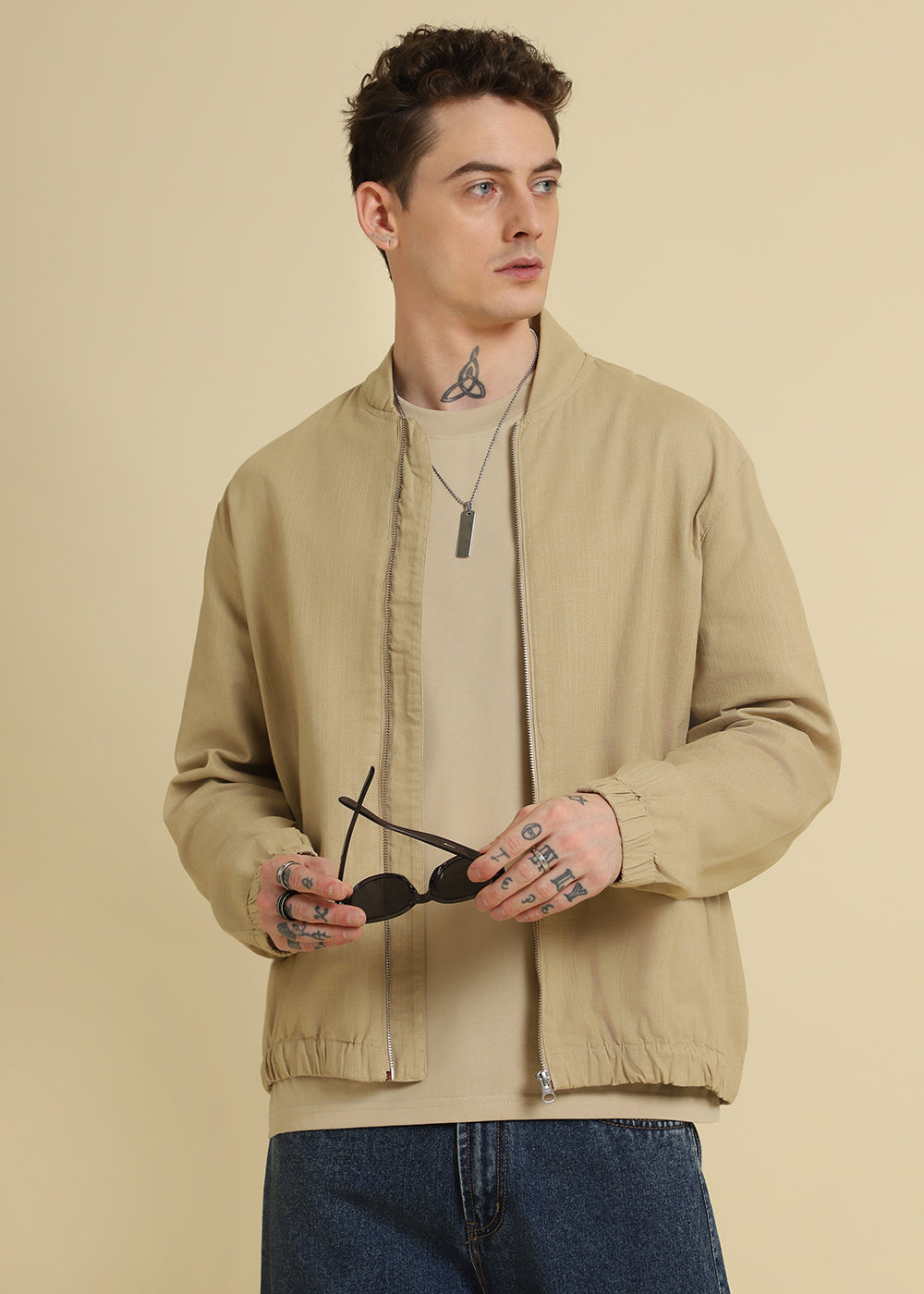 Tan Beige Oversized T-shirt