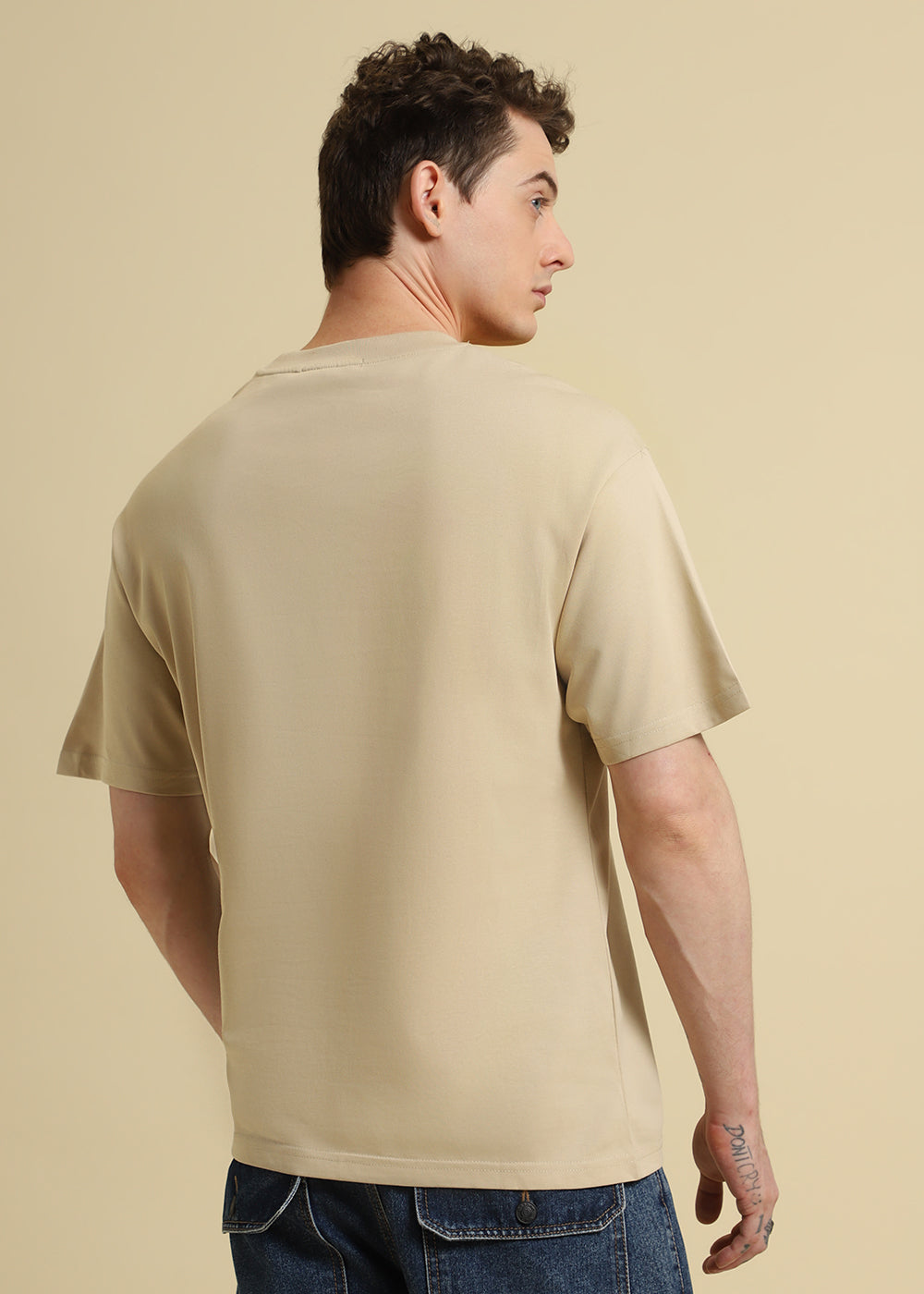 Tan Beige Oversized T-shirt