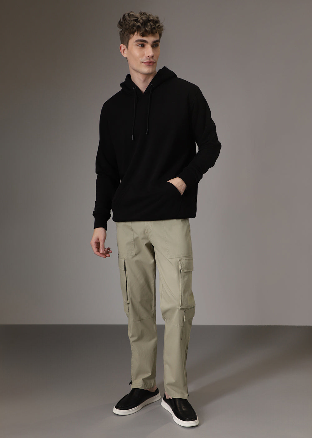 Light Olive Zipper Cargo Pant