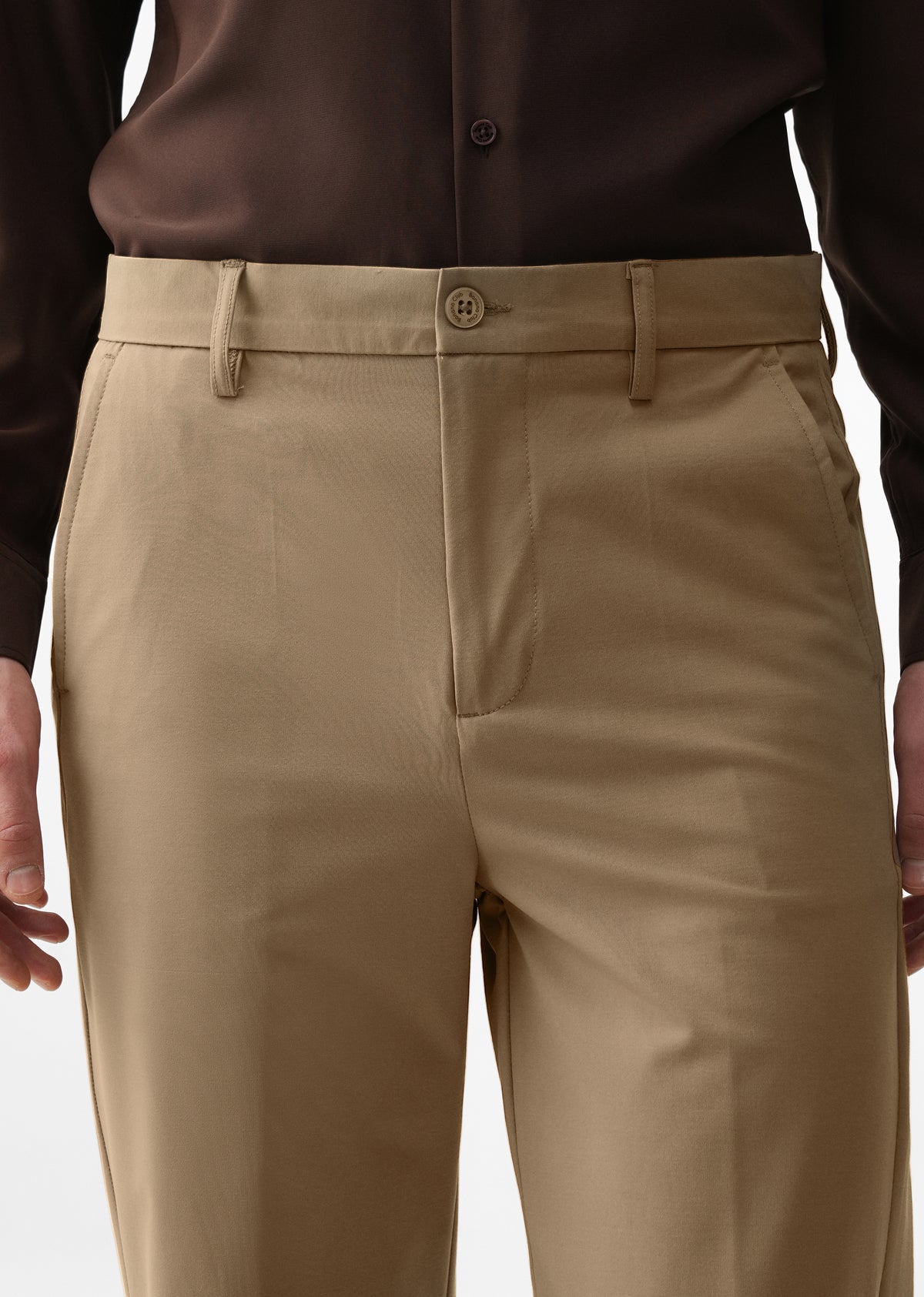 Tan Regular Fit Trouser