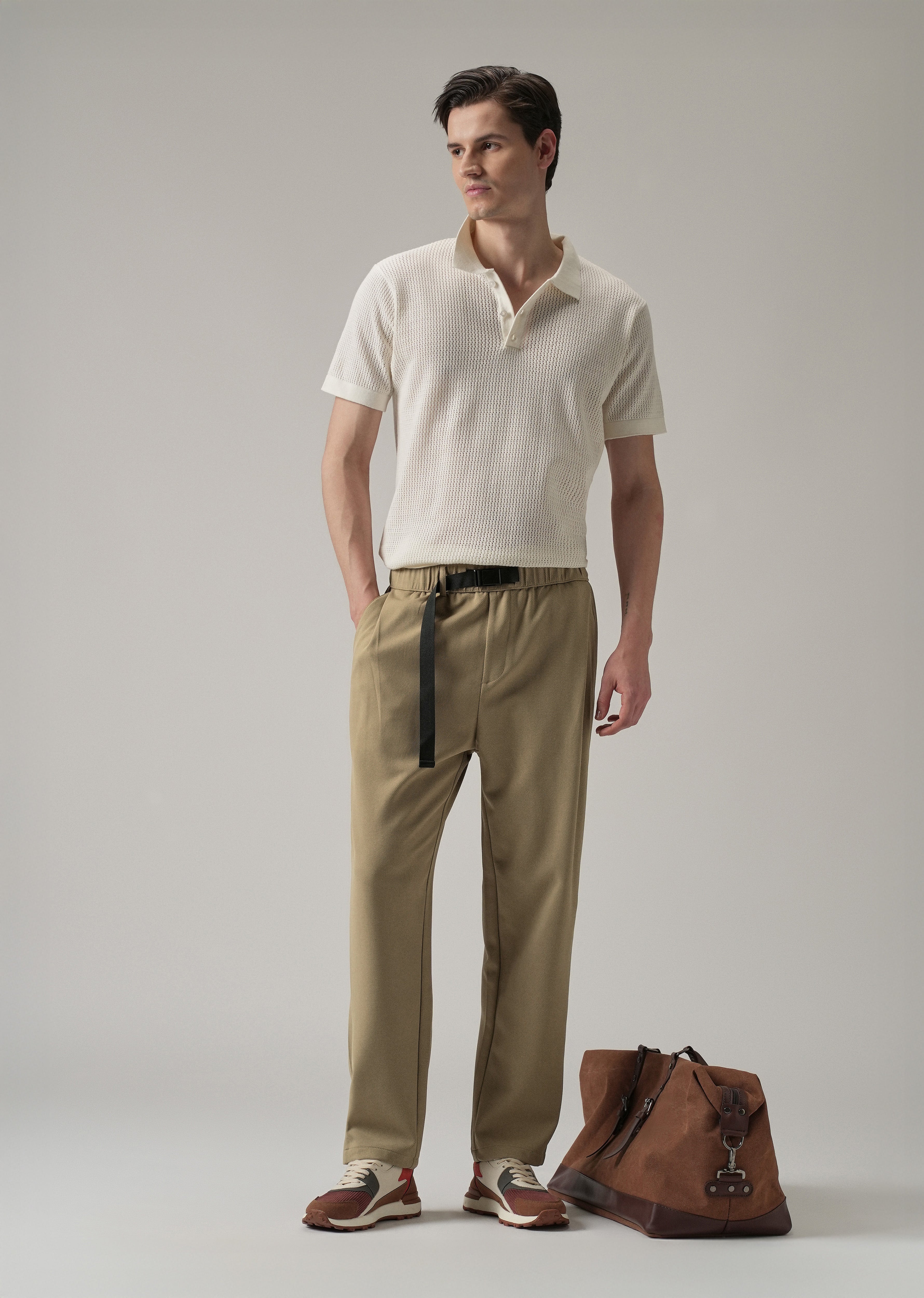Taupe Twill Pants